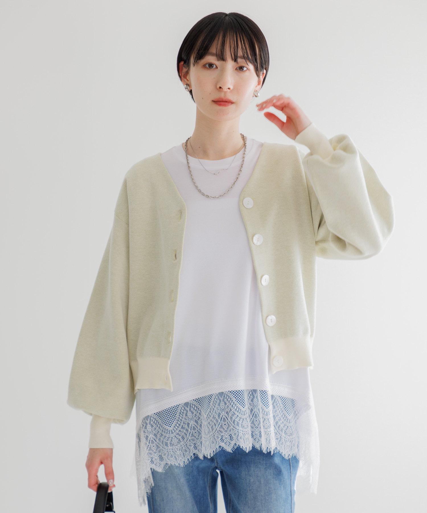 lilimeek⭐︎2wayカーディガン LILLY LYNQUE Wフェイス2WAYトップス | IKG crossing