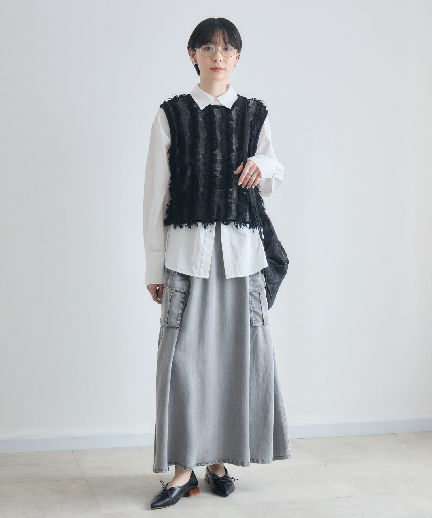 LILLY LYNQUE ニットフリンジベスト | IKG crossing