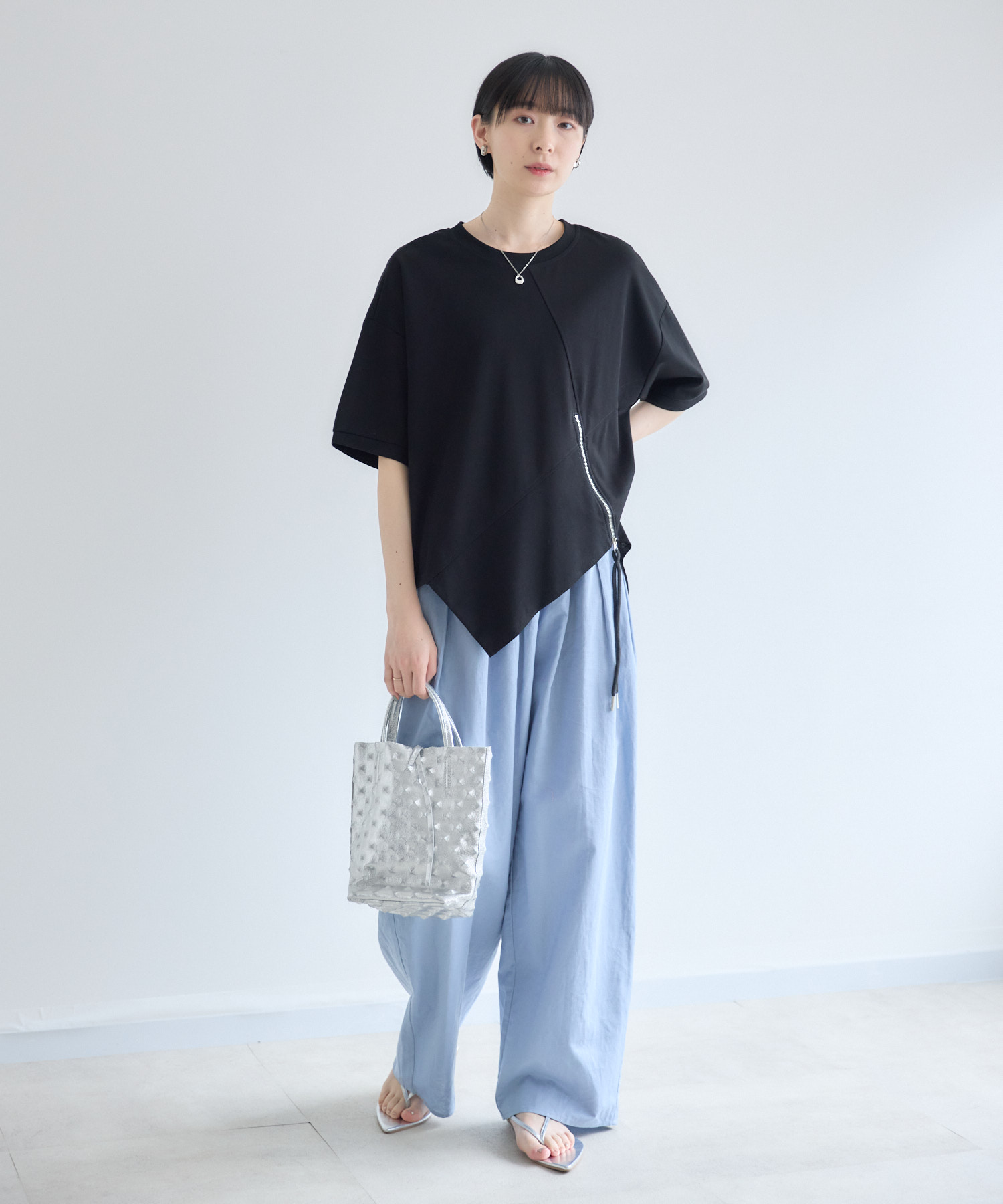 cloche タックデザイン麻混パンツ | IKG crossing