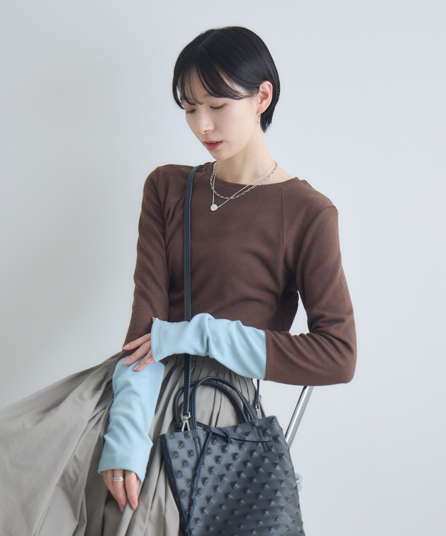 TRANOI. 3Dバイカラーカットソー | IKG crossing