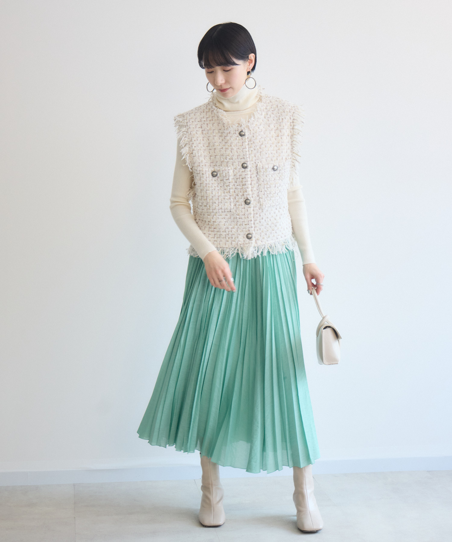 TRANOI.ファンシーツイードジレ | IKG crossing