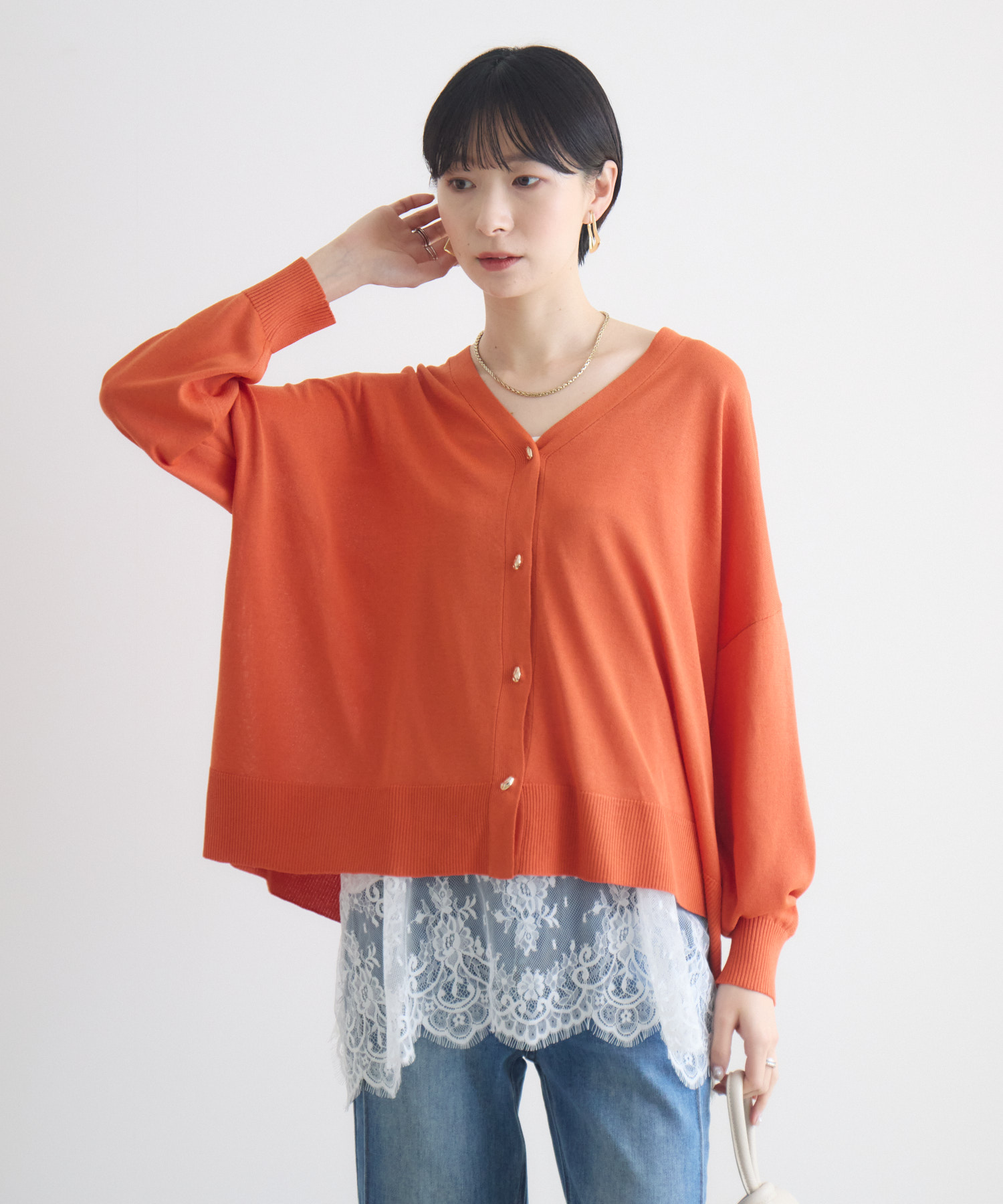 UVリネンタッチカーディガン | IKG crossing