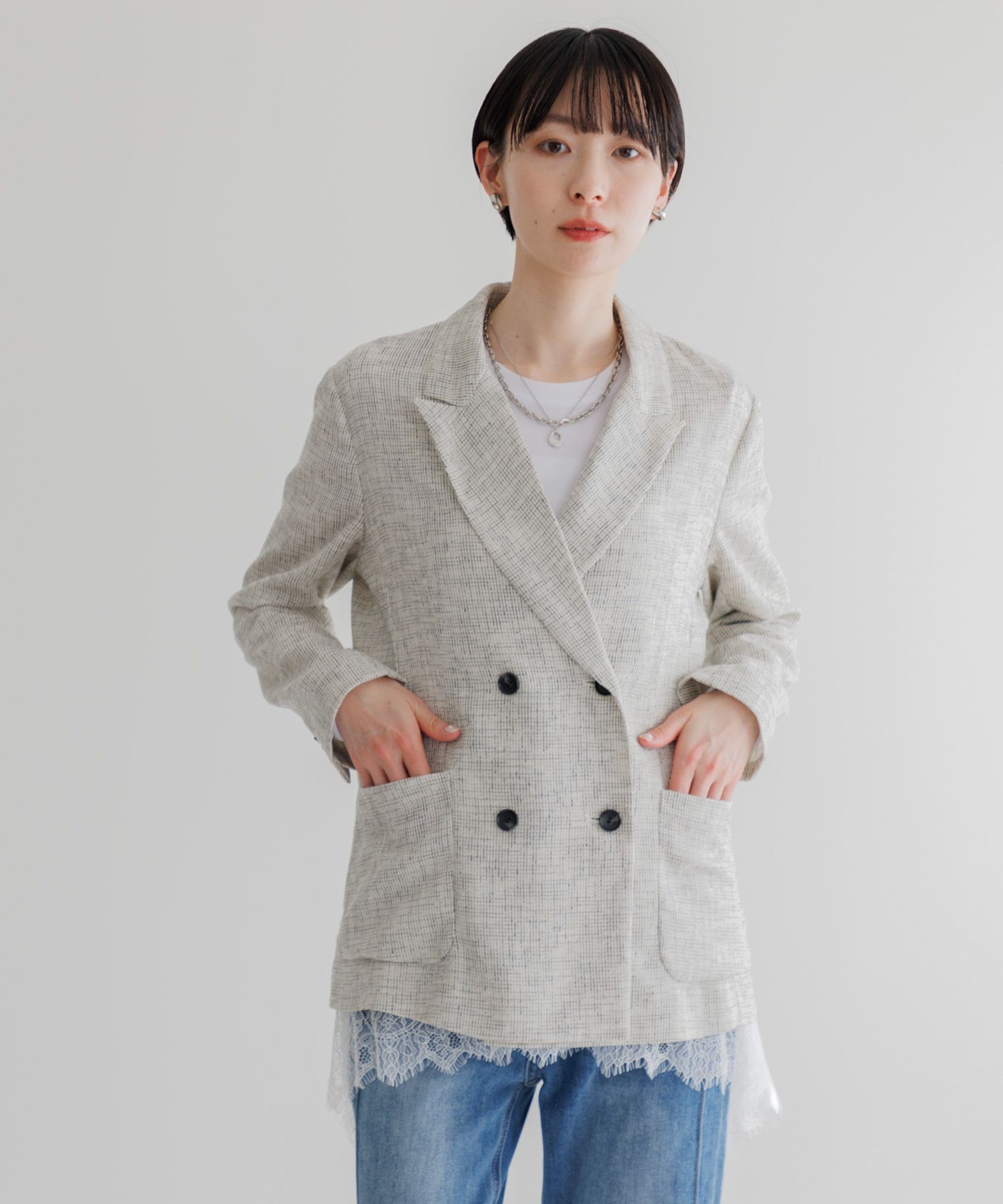 Dignite Collier WEB限定シアーツイードジャケット | IKG crossing