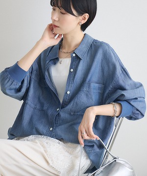 残りわずか】WEB限定 Dignite Collier シアーデニムシャツ | IKG crossing