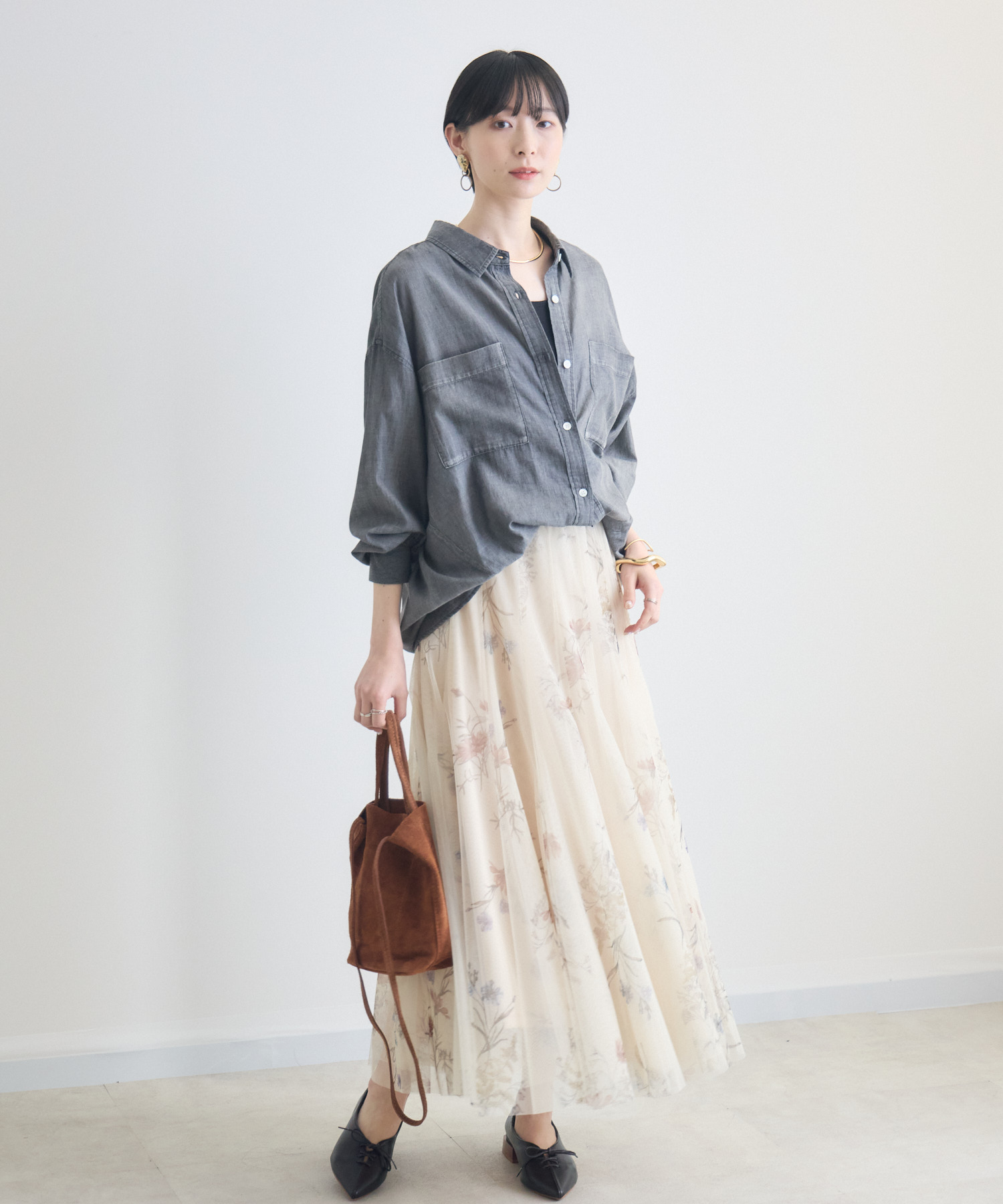 残りわずか】WEB限定 Dignite Collier シアーデニムシャツ | IKG crossing