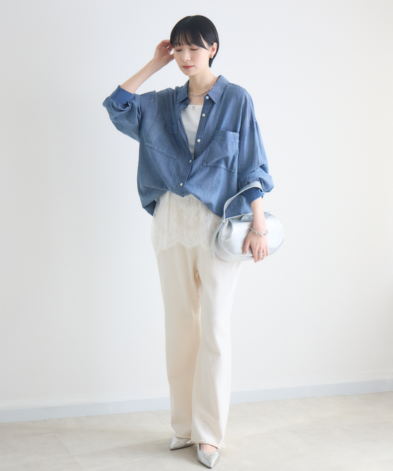 残りわずか】WEB限定 Dignite Collier シアーデニムシャツ | IKG crossing