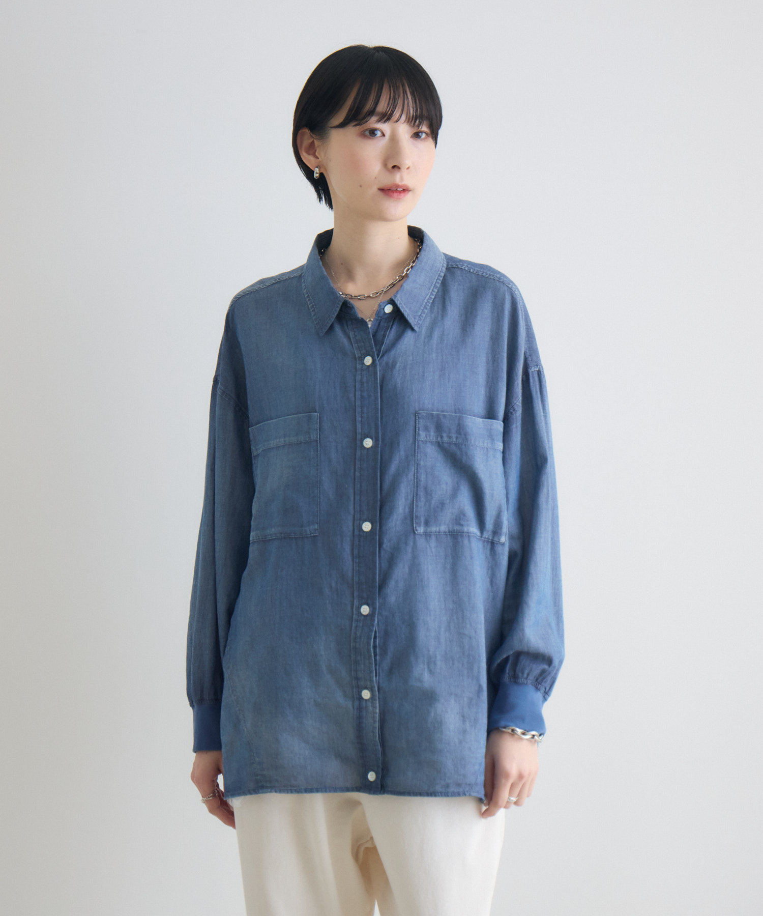 残りわずか】WEB限定 Dignite Collier シアーデニムシャツ | IKG crossing
