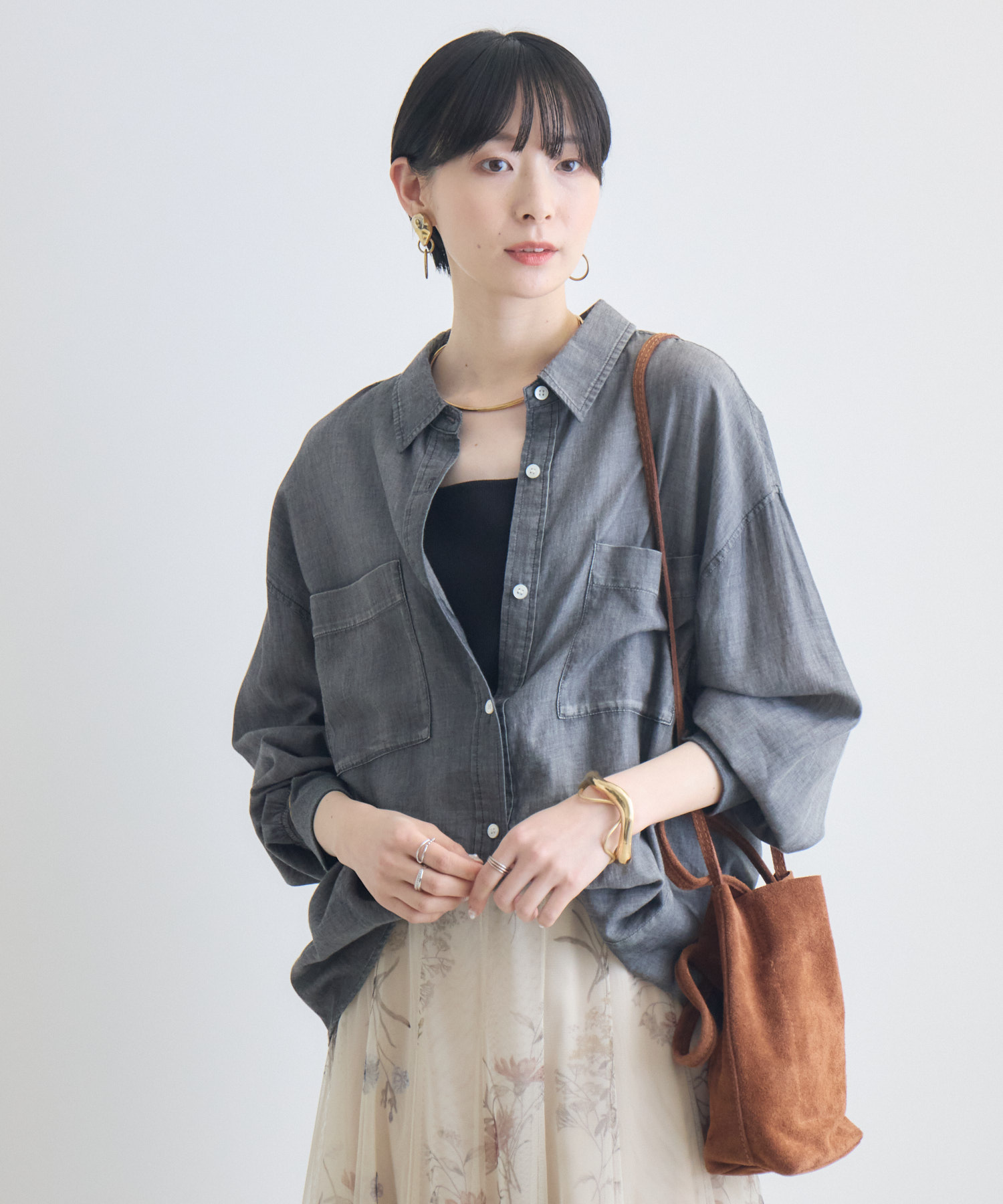 残りわずか】WEB限定 Dignite Collier シアーデニムシャツ | IKG crossing