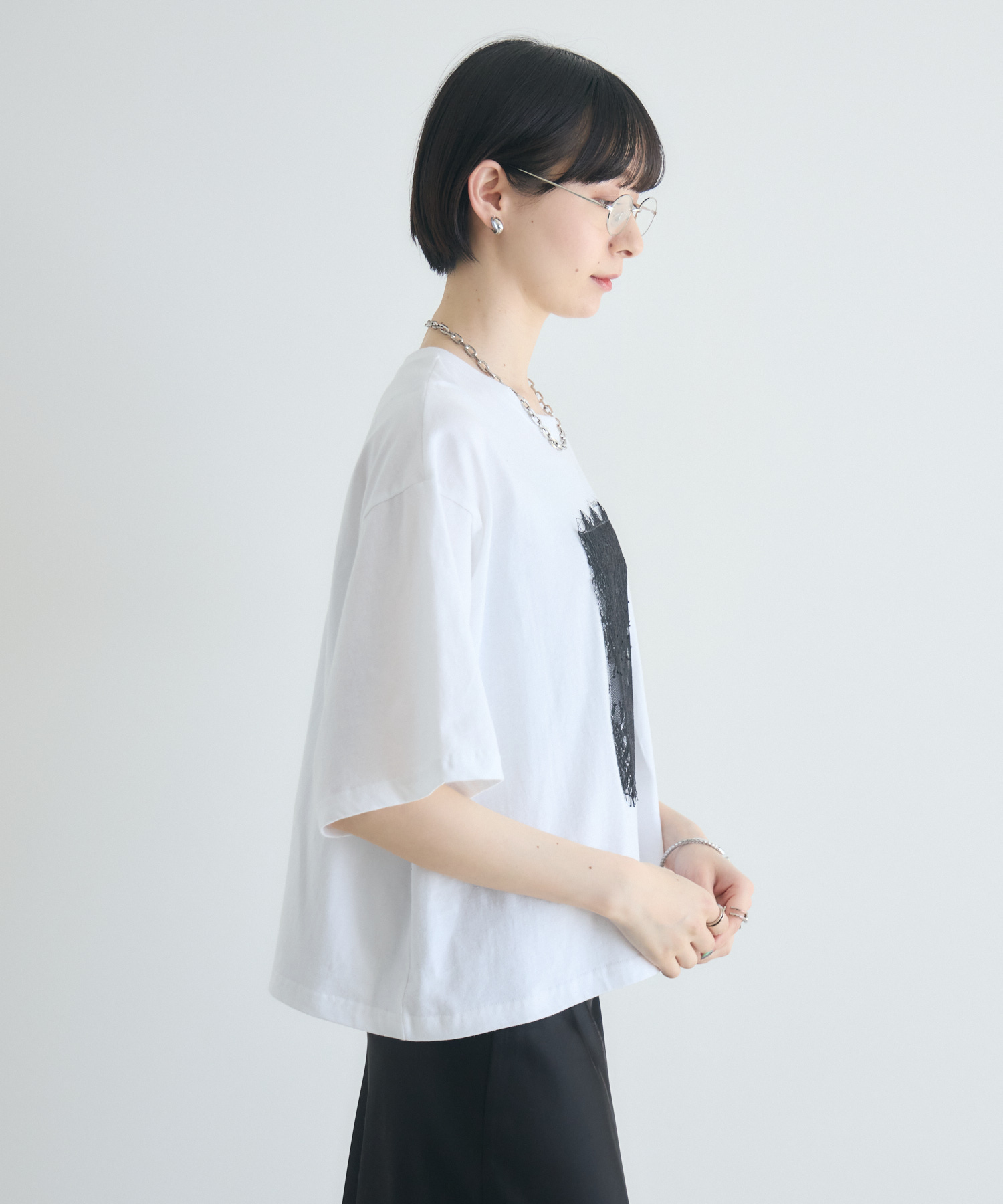 残りわずか】TRANOI. レースワイドTシャツ | IKG crossing