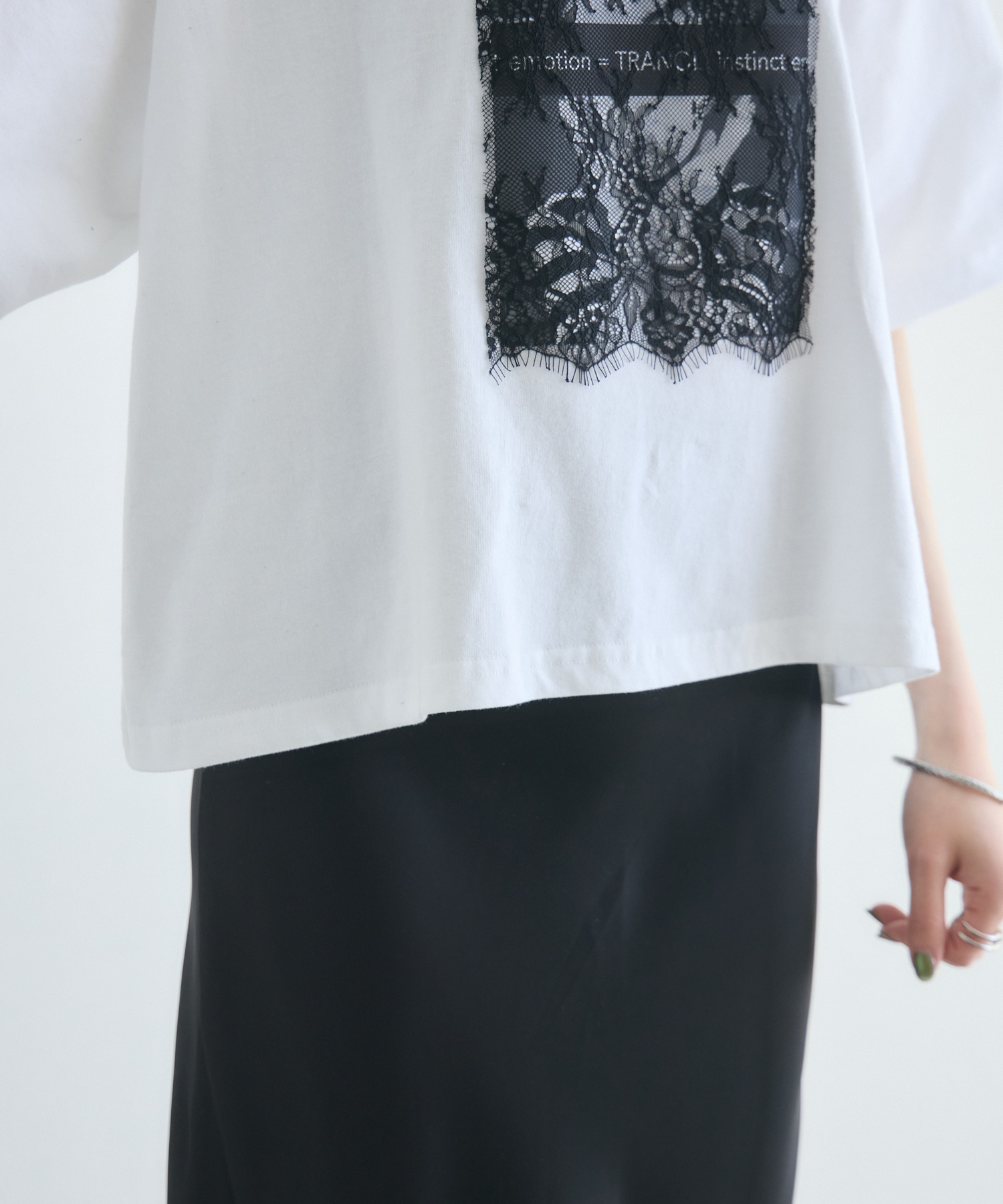 残りわずか】TRANOI. レースワイドTシャツ | IKG crossing
