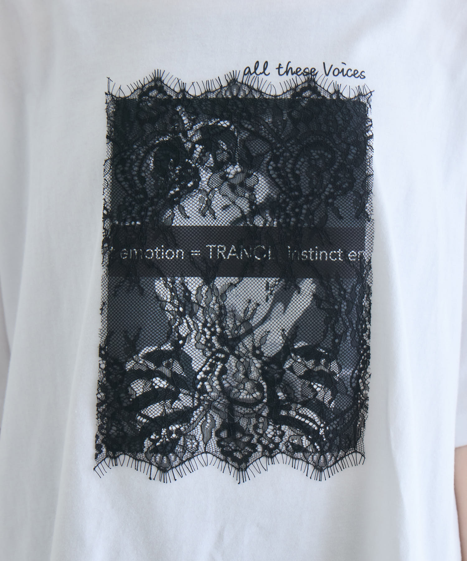 残りわずか】TRANOI. レースワイドTシャツ | IKG crossing