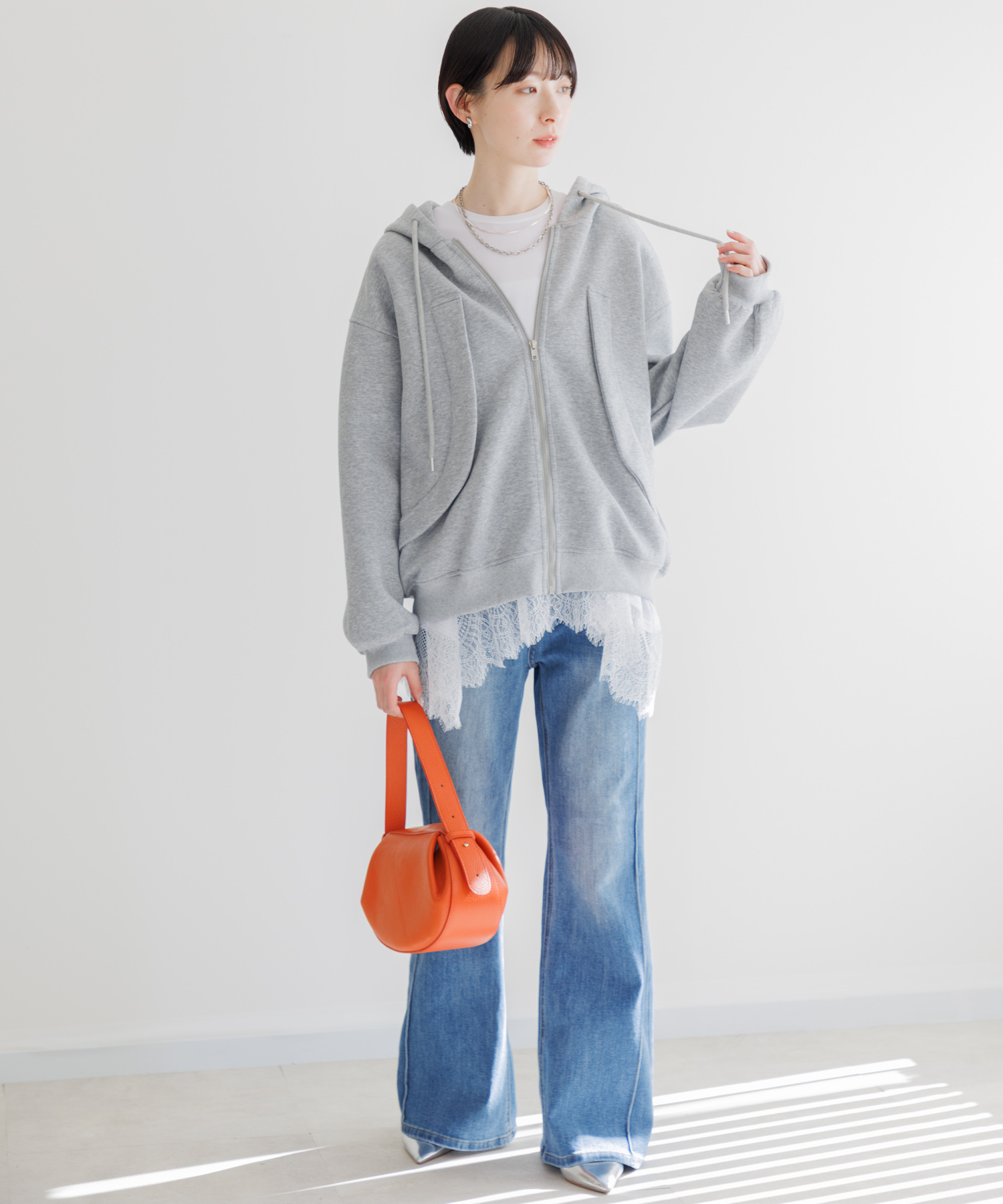 フロントウエーブ切替パーカー | IKG crossing