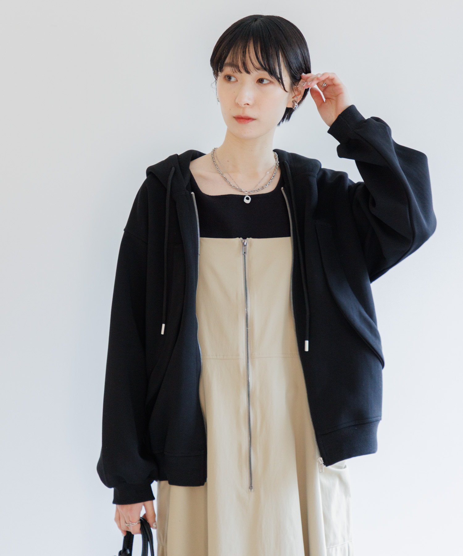 フロントウエーブ切替パーカー | IKG crossing