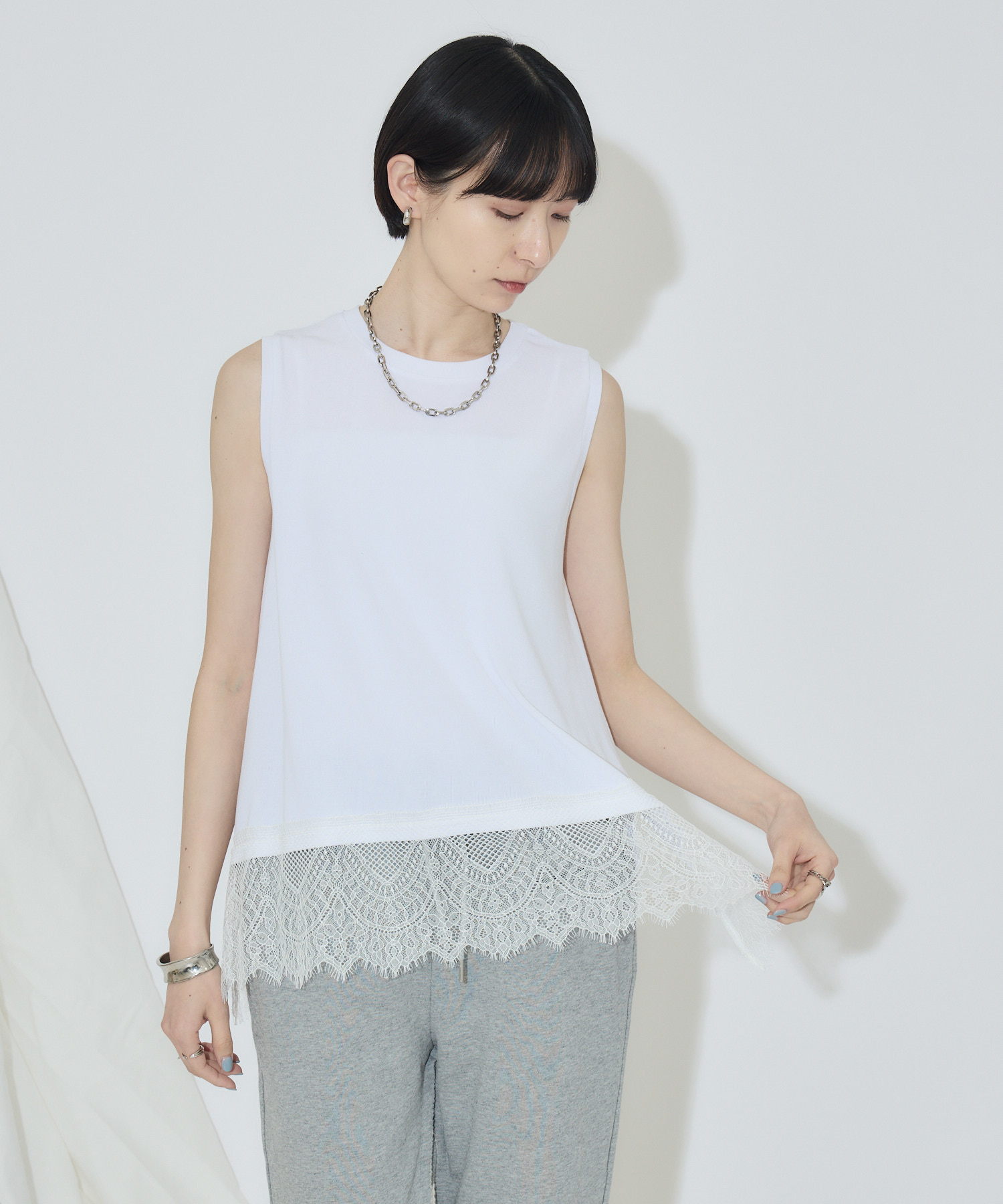 WEB限定 ROSIEE 裾レーストップス | IKG crossing WEB限定 ROSIEE 裾レーストップス | IKG crossing