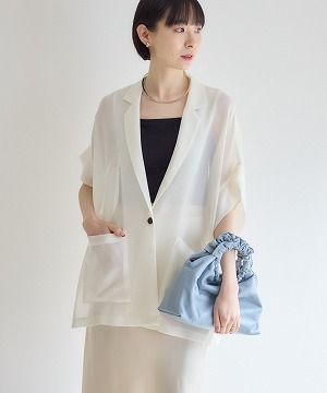Dignite collier メッシュ半袖ジャケット | IKG crossing
