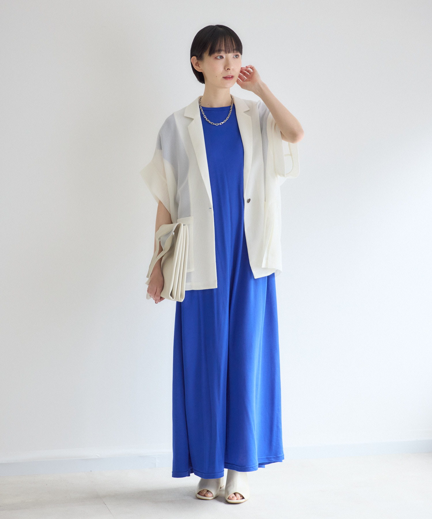 Dignite collier メッシュ半袖ジャケット | IKG crossing