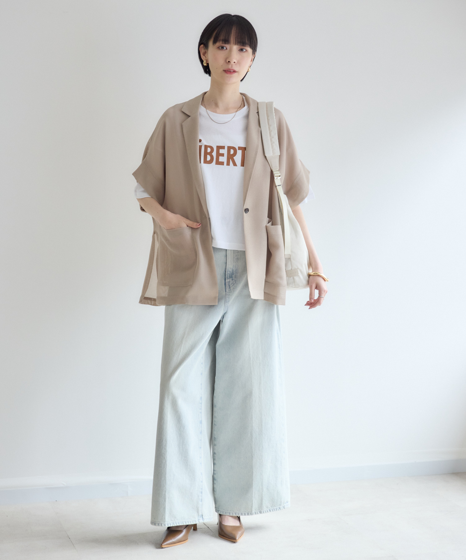 Dignite collier メッシュ半袖ジャケット | IKG crossing