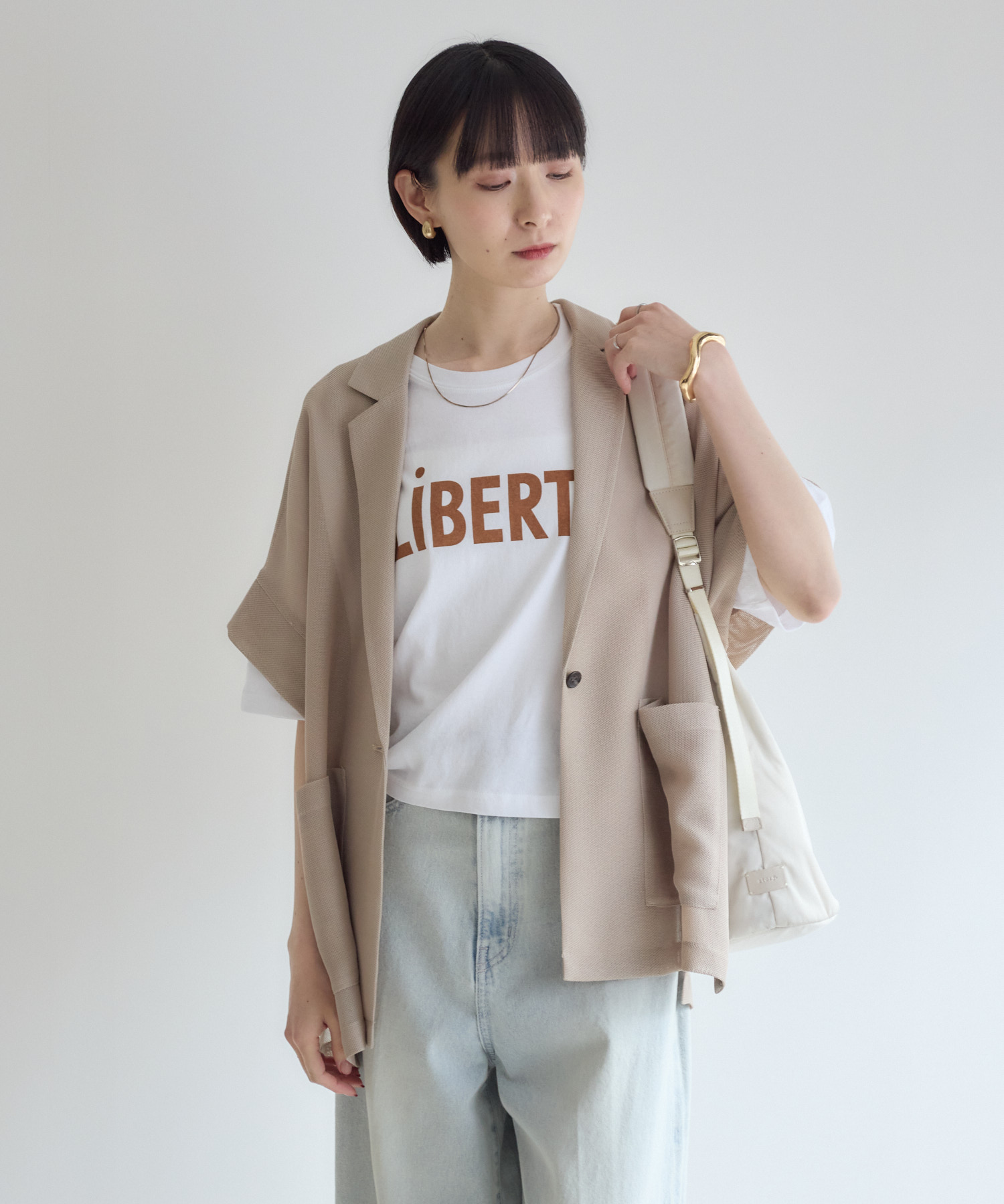 Dignite collier メッシュ半袖ジャケット | IKG crossing