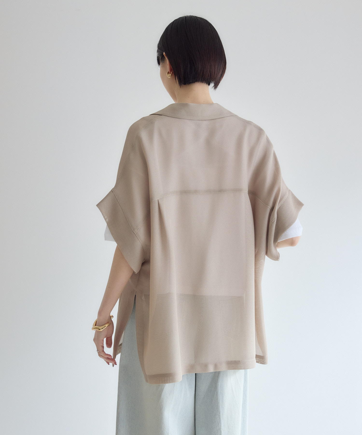 Dignite collier メッシュ半袖ジャケット | IKG crossing