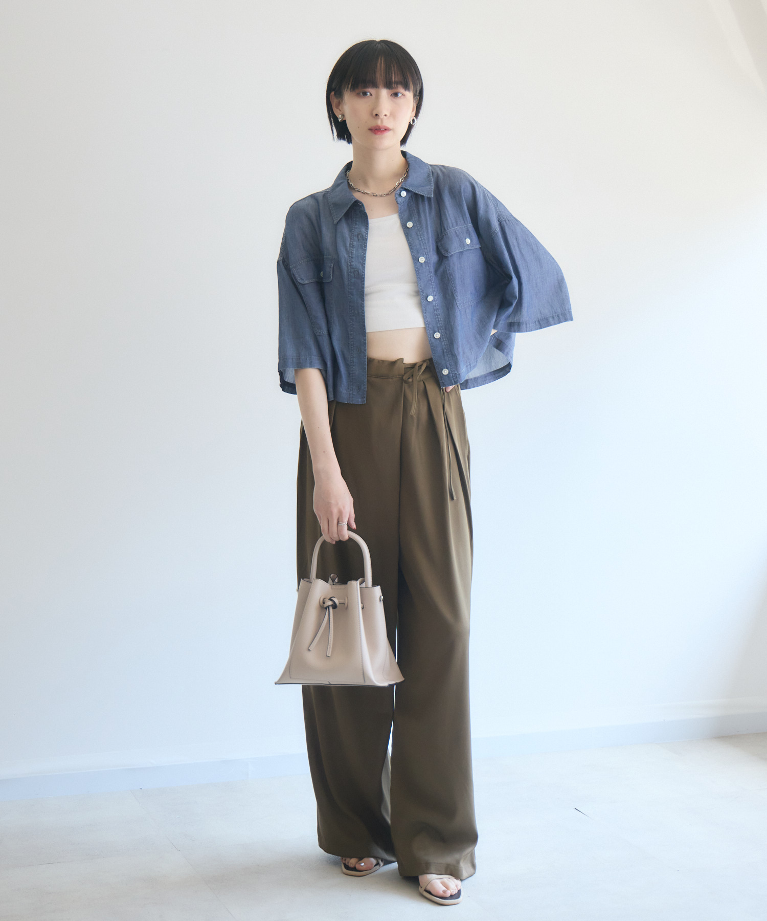 Dignite Collier シアーデニム半袖シャツ | IKG crossing