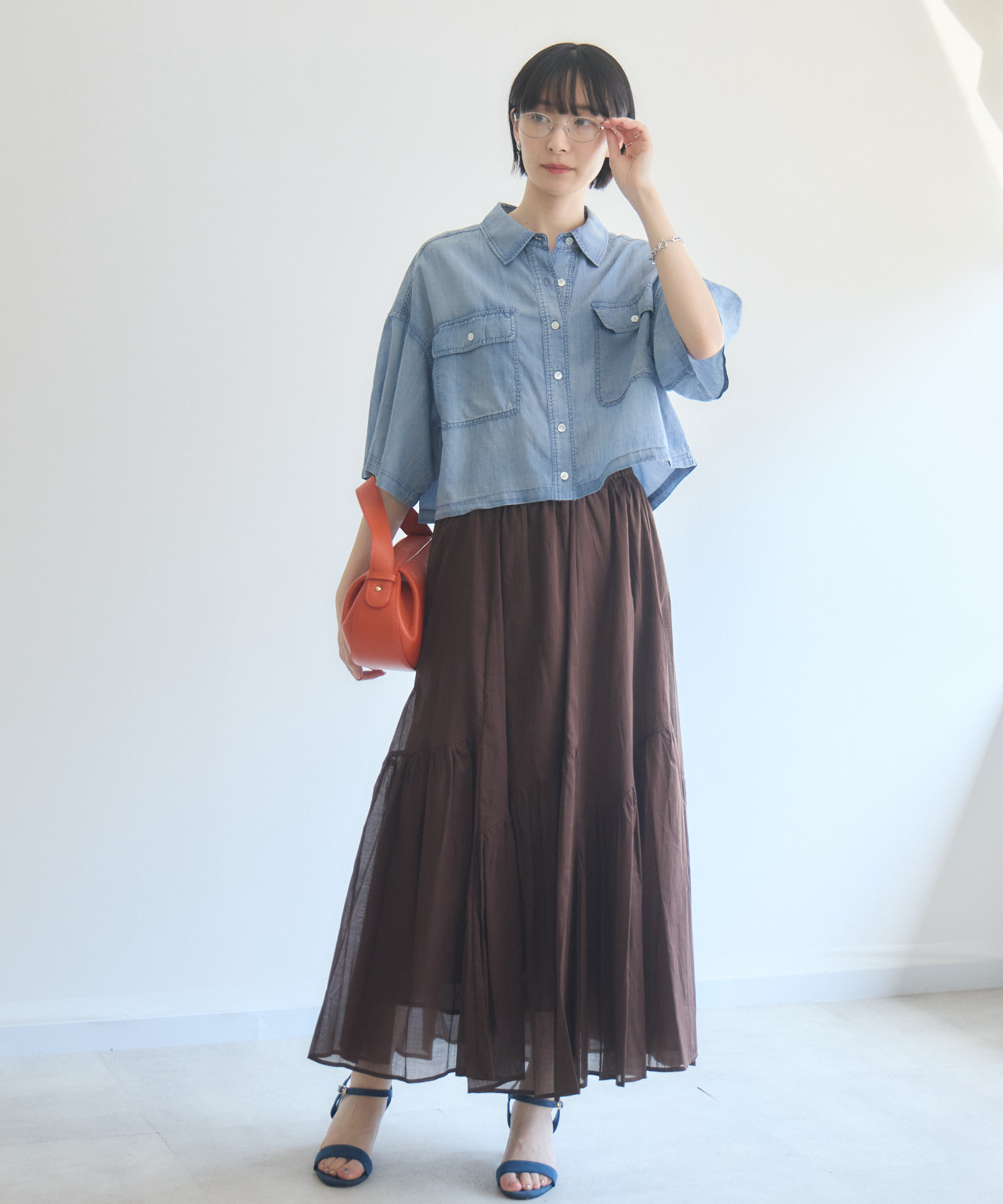 Dignite Collier シアーデニム半袖シャツ | IKG crossing