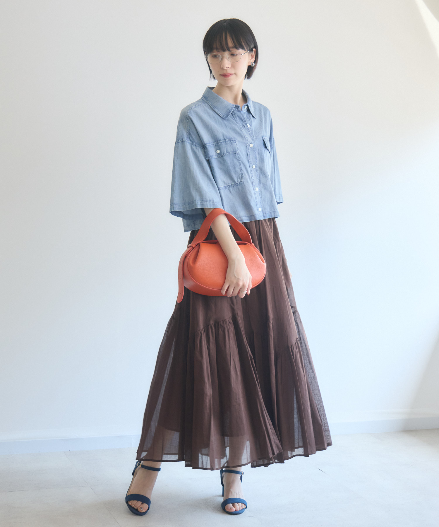 Dignite Collier シアーデニム半袖シャツ | IKG crossing