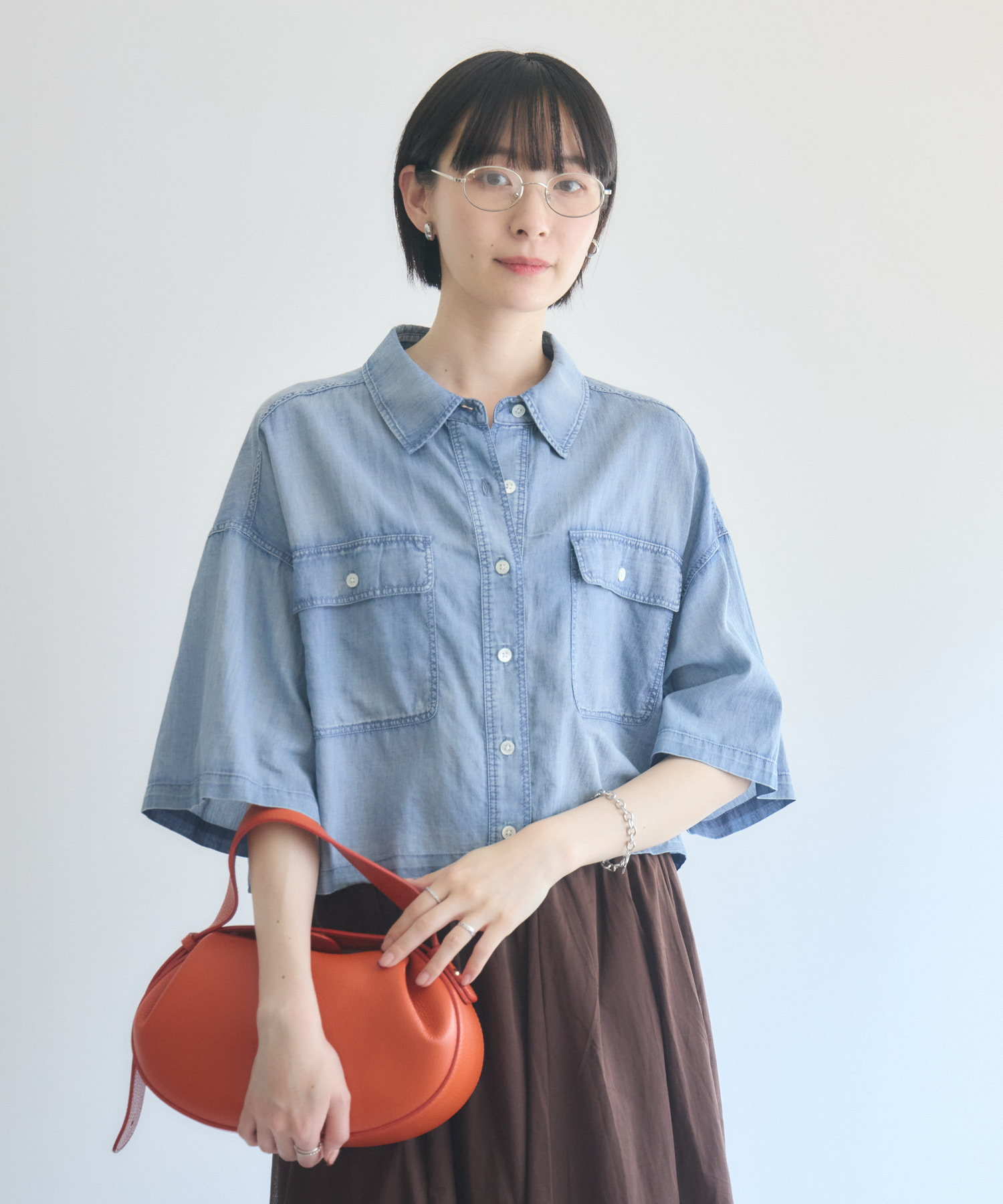 Dignite Collier シアーデニム半袖シャツ | IKG crossing