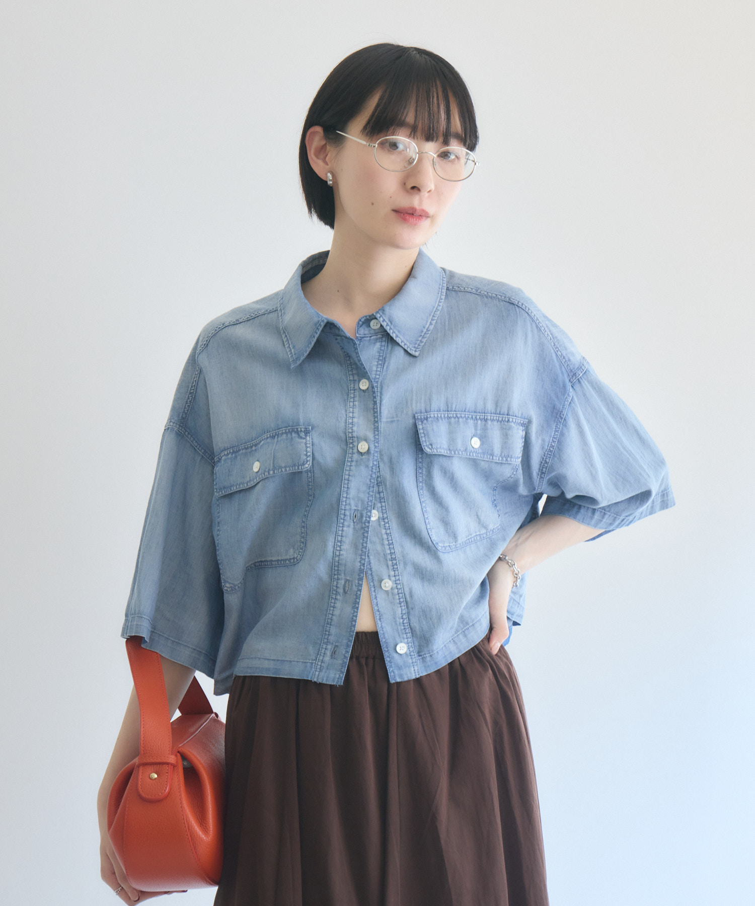 Dignite Collier シアーデニム半袖シャツ | IKG crossing