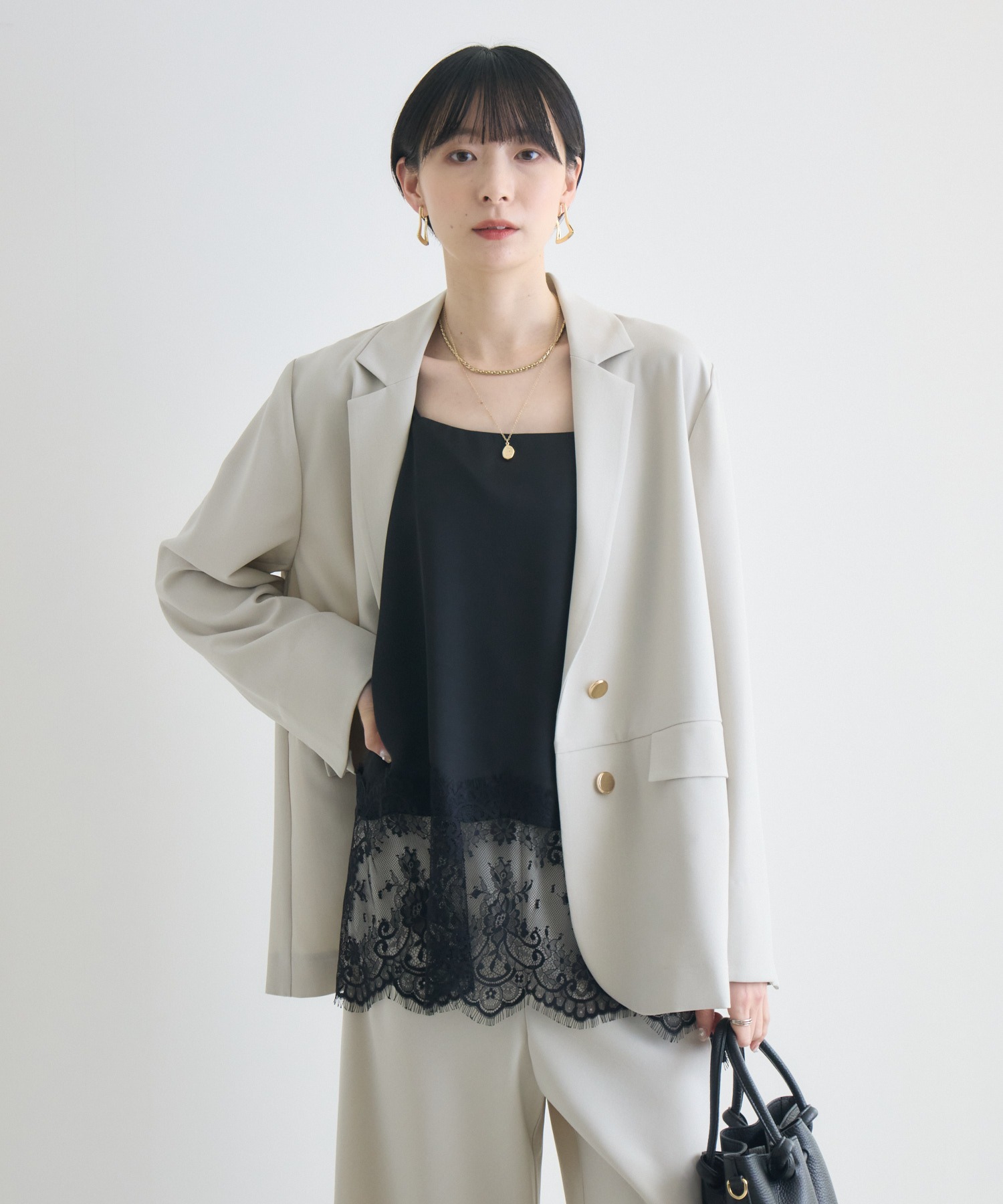 裾レースキャミソール | IKG crossing