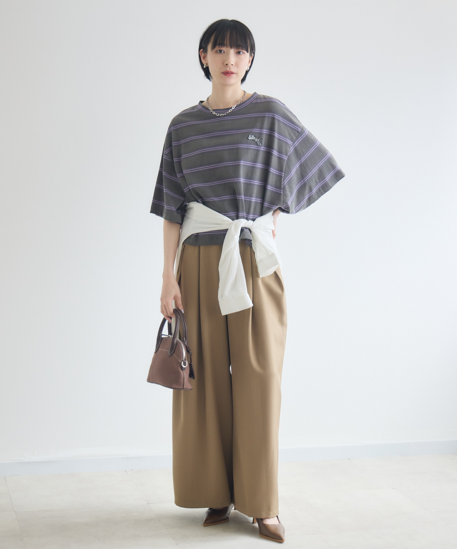 TRANOI. ワイドボーダーTシャツ | IKG crossing