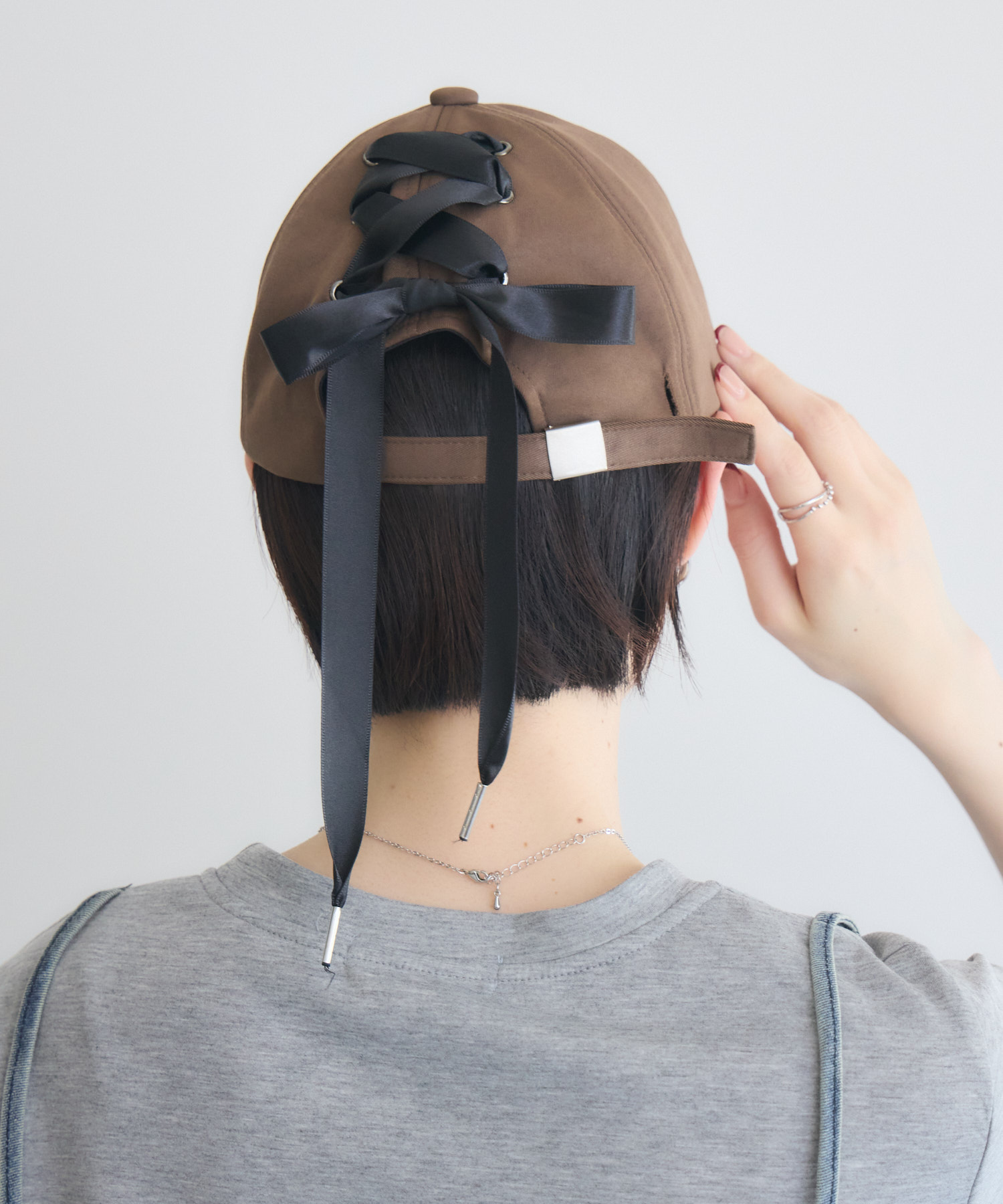 TRANOI レースリボンキャップ
