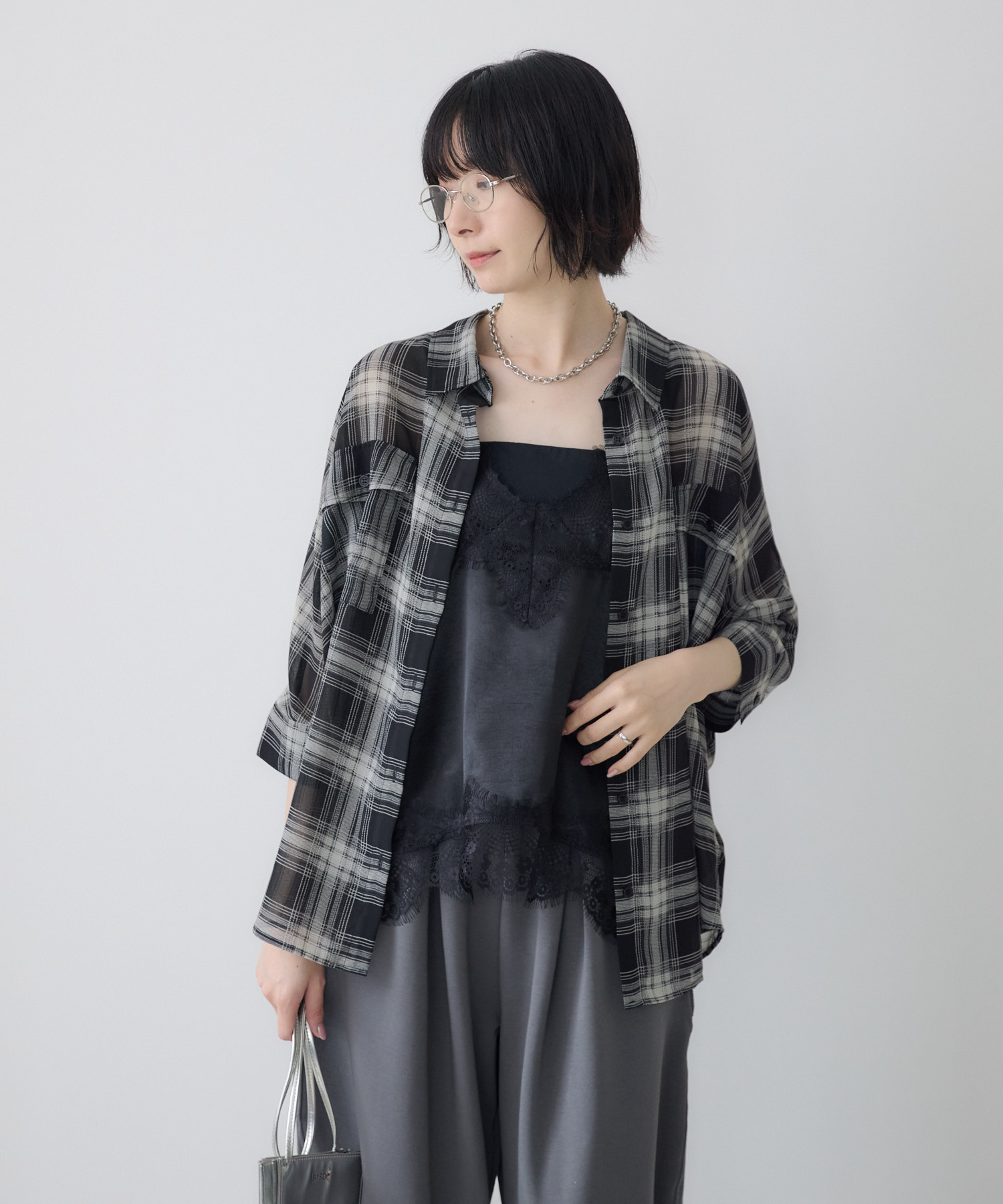 残りわずか】Dignite Collier サテンレースキャミ | IKG crossing