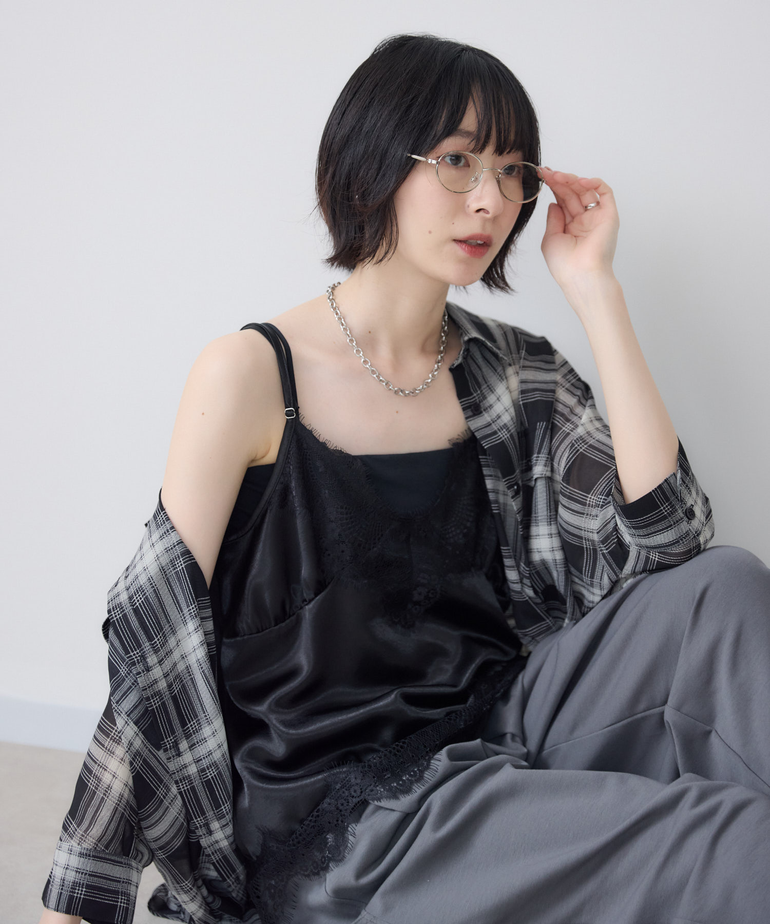 Dignite Collier サテンレースキャミ | IKG crossing