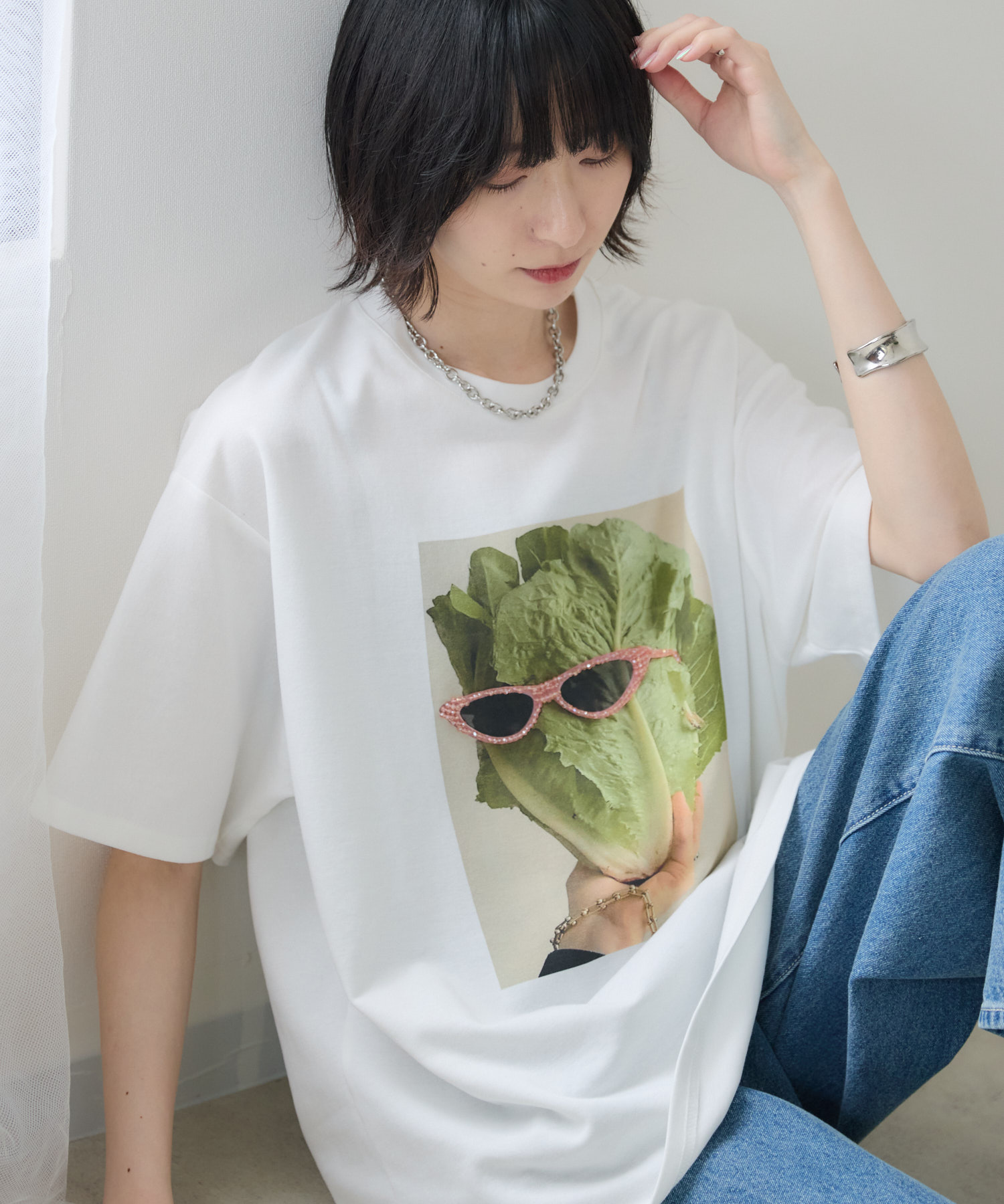 サニーレタスモチーフTシャツ/イラストTシャツ | IKG crossing