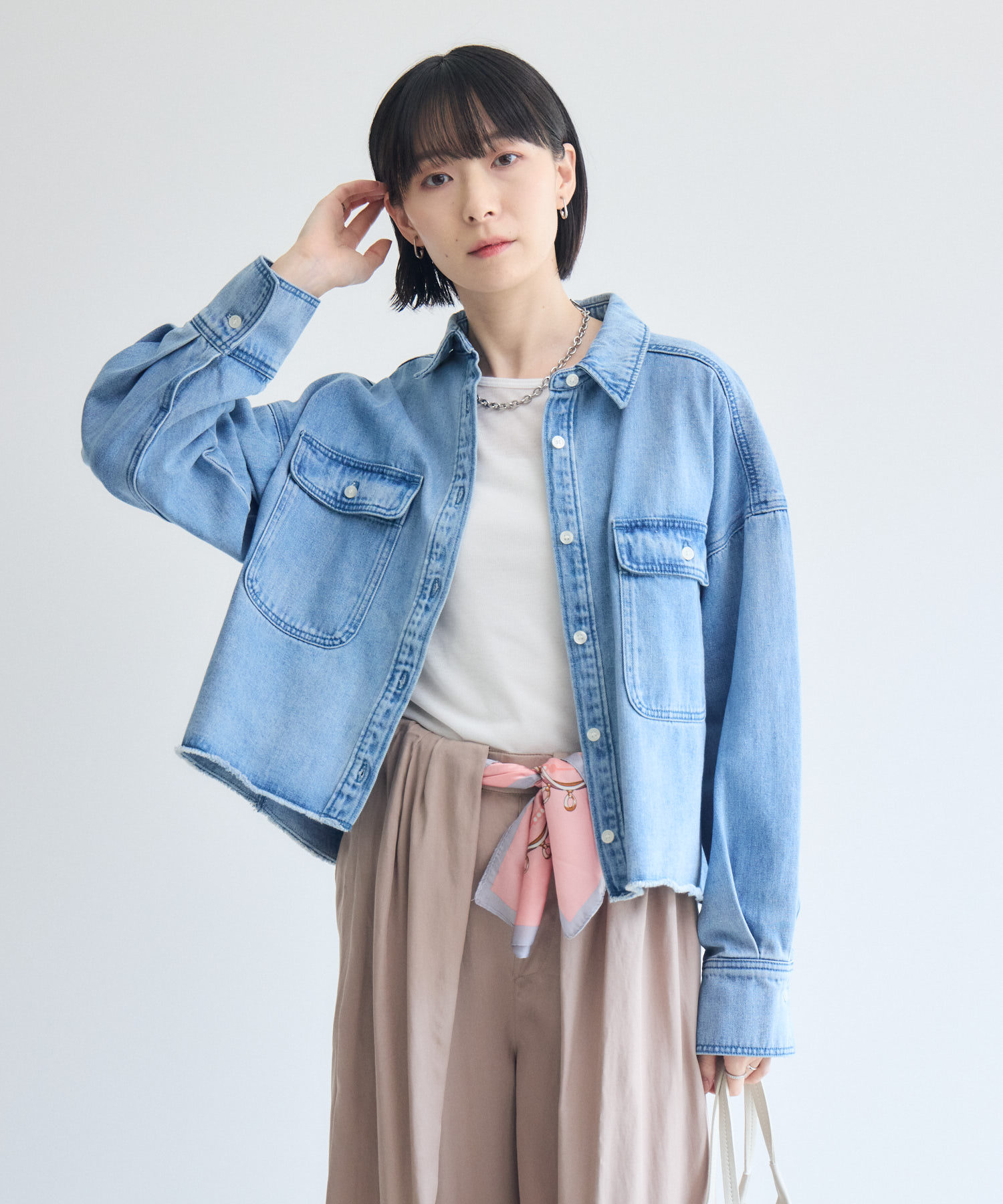 cloche コンパクトデニムシャツジャケット | IKG crossing