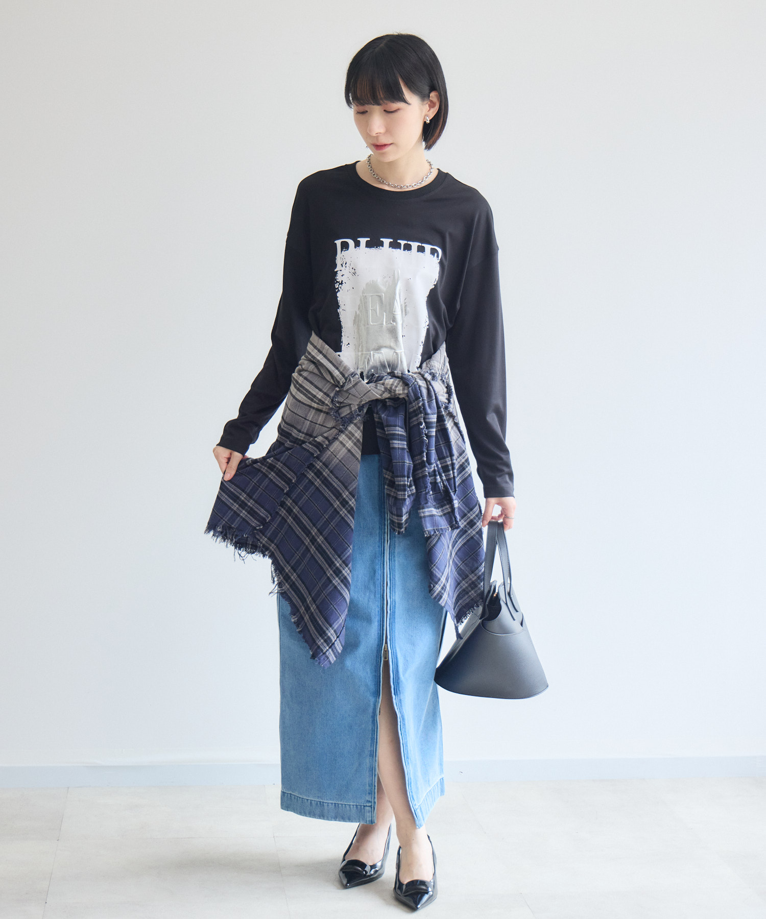 残りわずか】cloche センタージップデニムスカート | IKG crossing