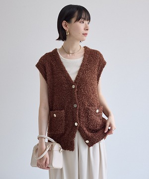 cloche ワシャワシャニットベスト | IKG crossing
