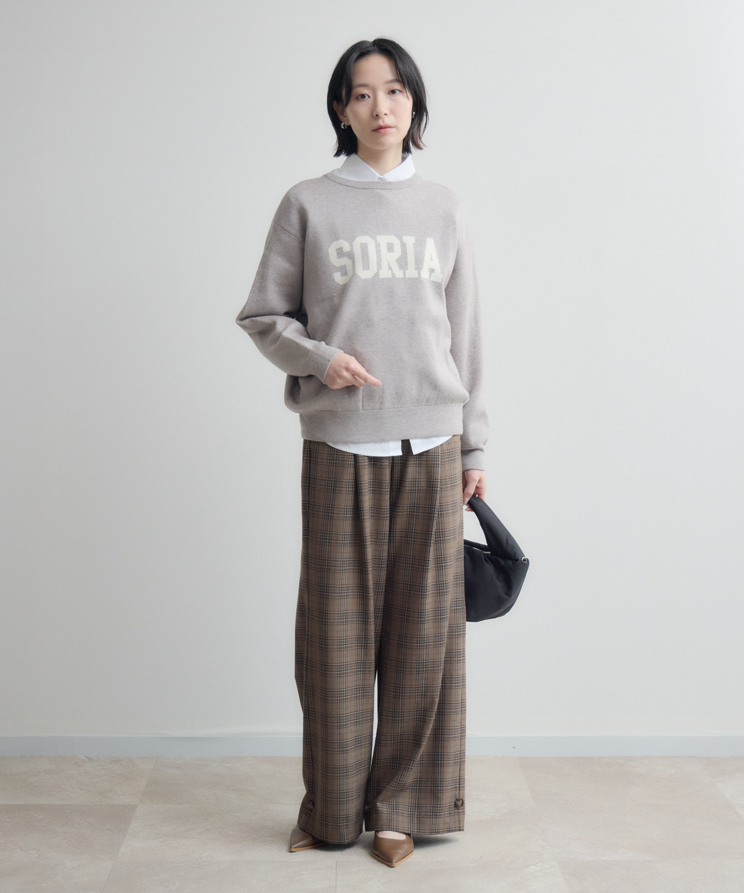 cloche ヘンリーネック前後2WAYロゴニット | IKG crossing