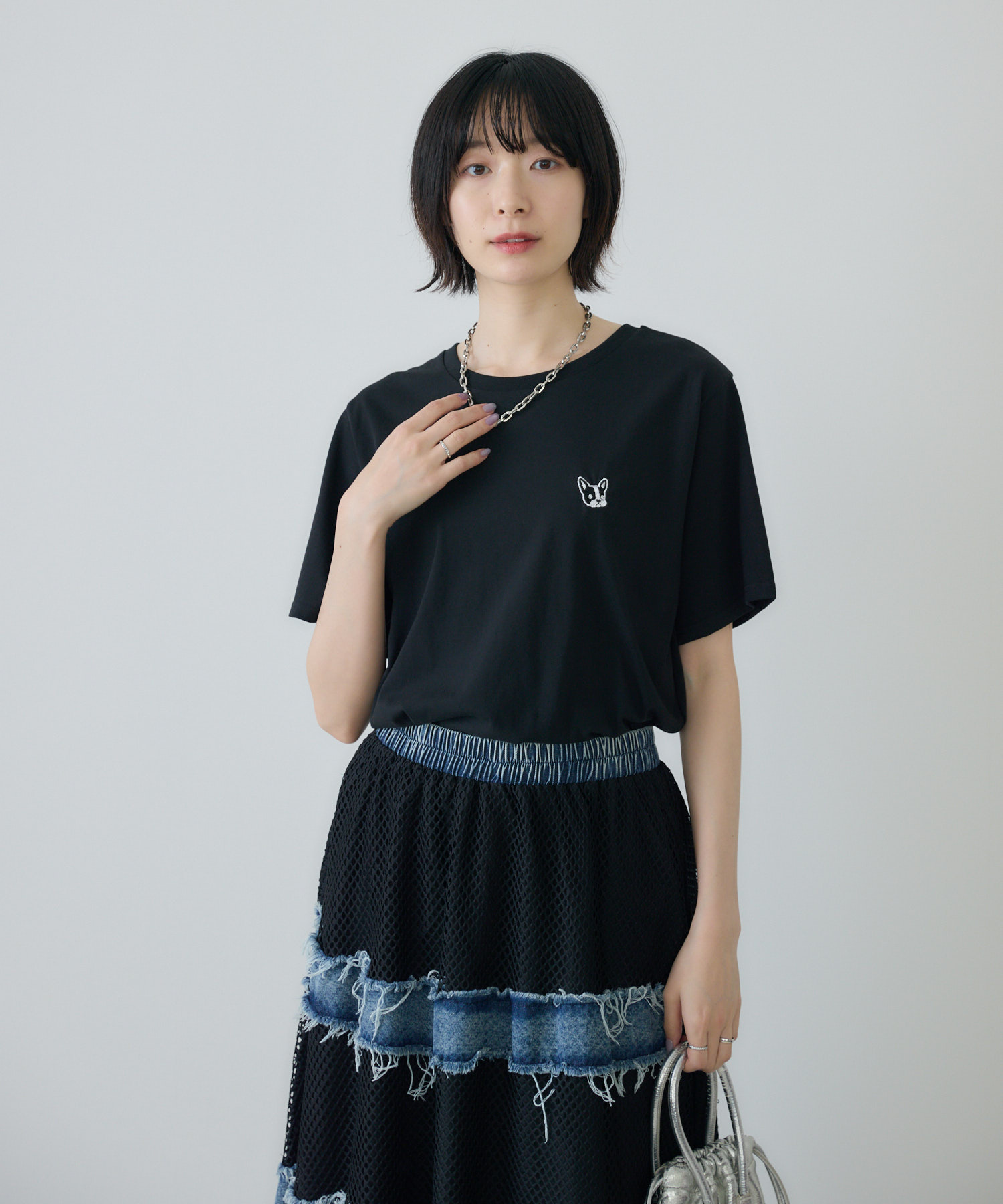 ROSIEE 前後フレンチブルドッグワッペンTシャツ | IKG crossing