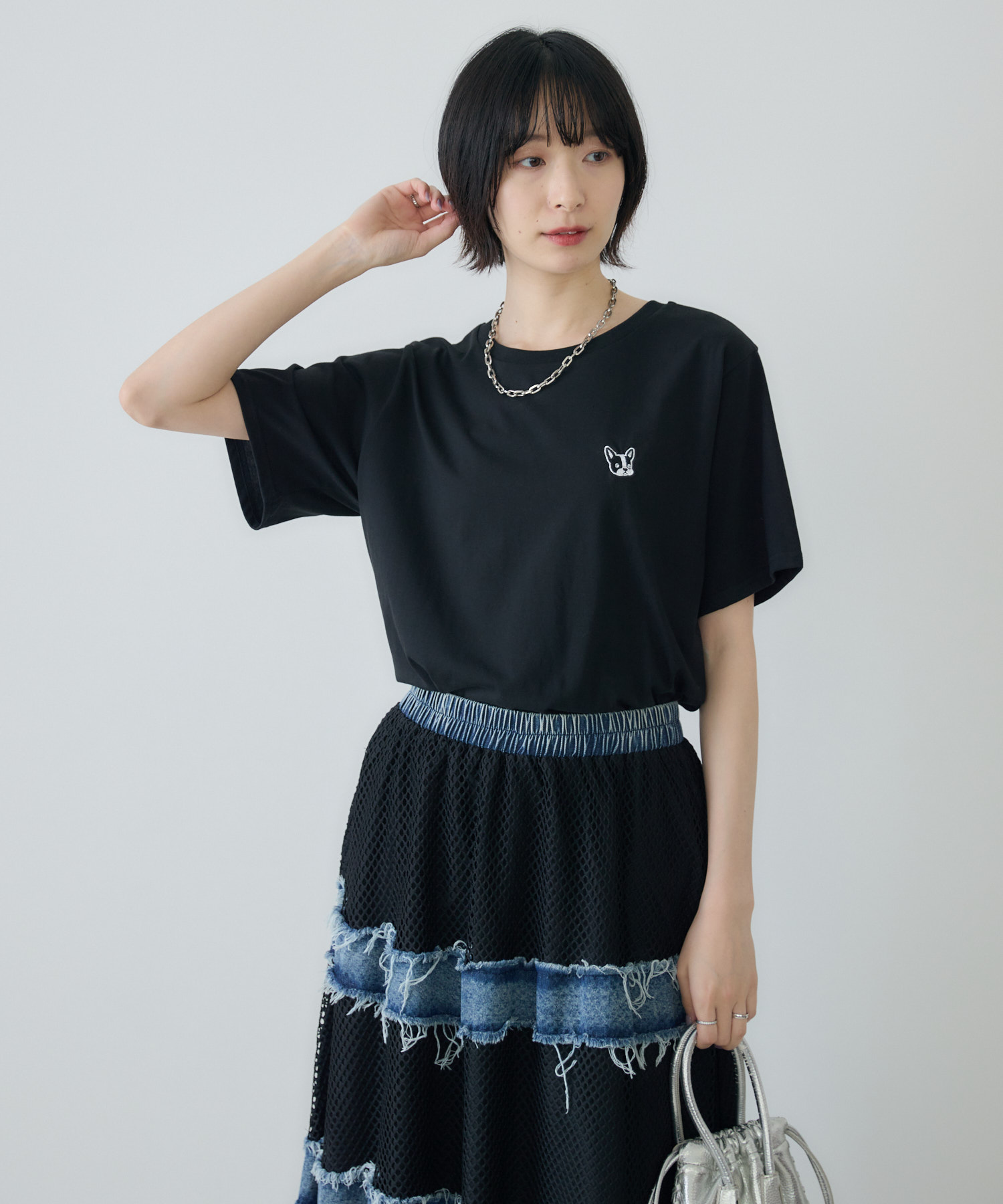 ROSIEE 前後フレンチブルドッグワッペンTシャツ | IKG crossing
