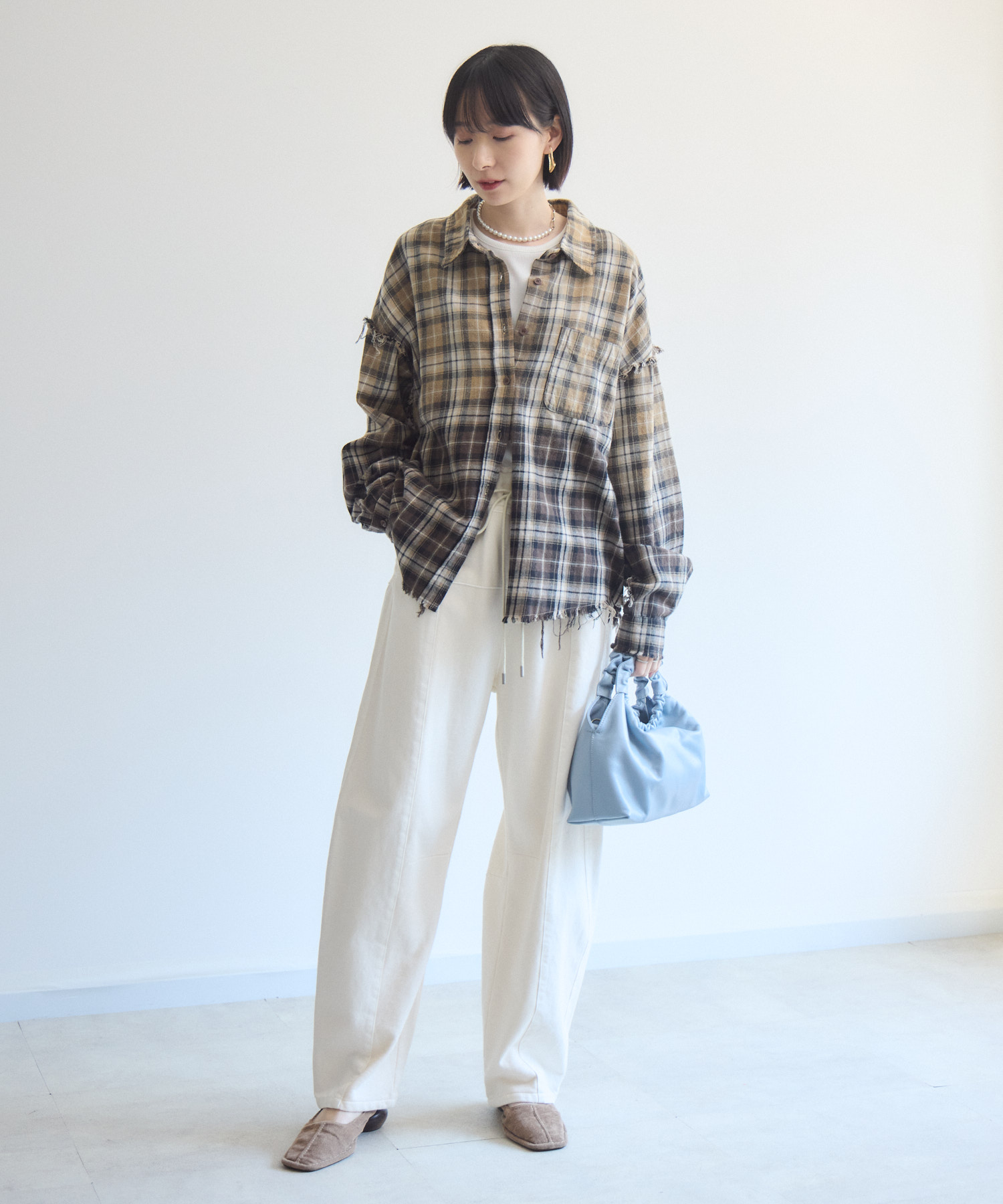 Dignite Collier ガーメントダイサイド切替パンツ | IKG crossing