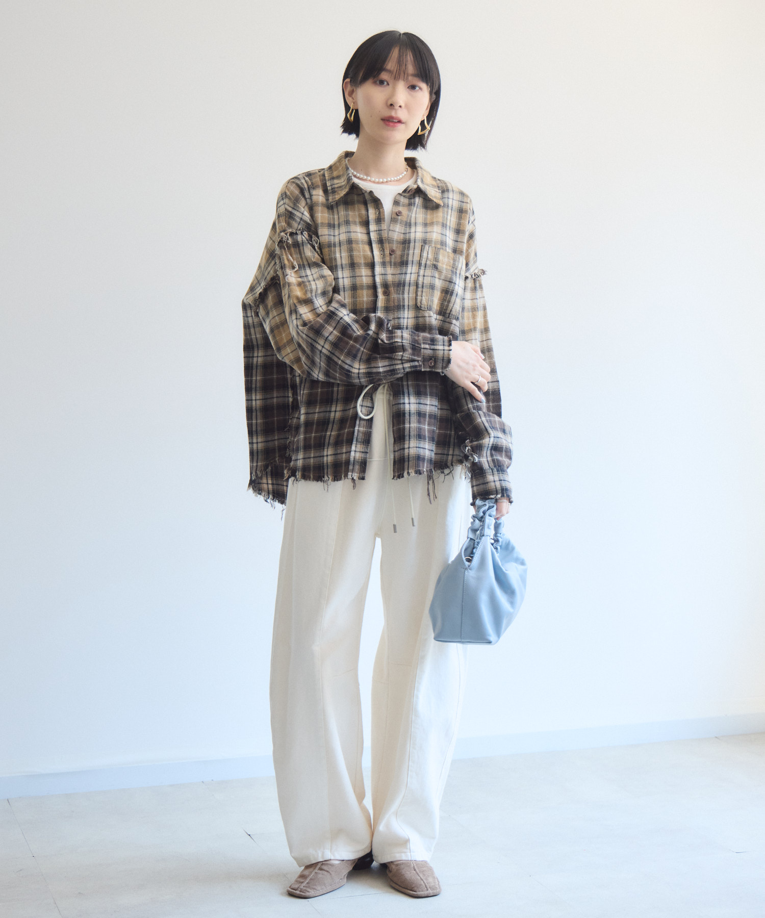 Dignite Collier ガーメントダイサイド切替パンツ | IKG crossing
