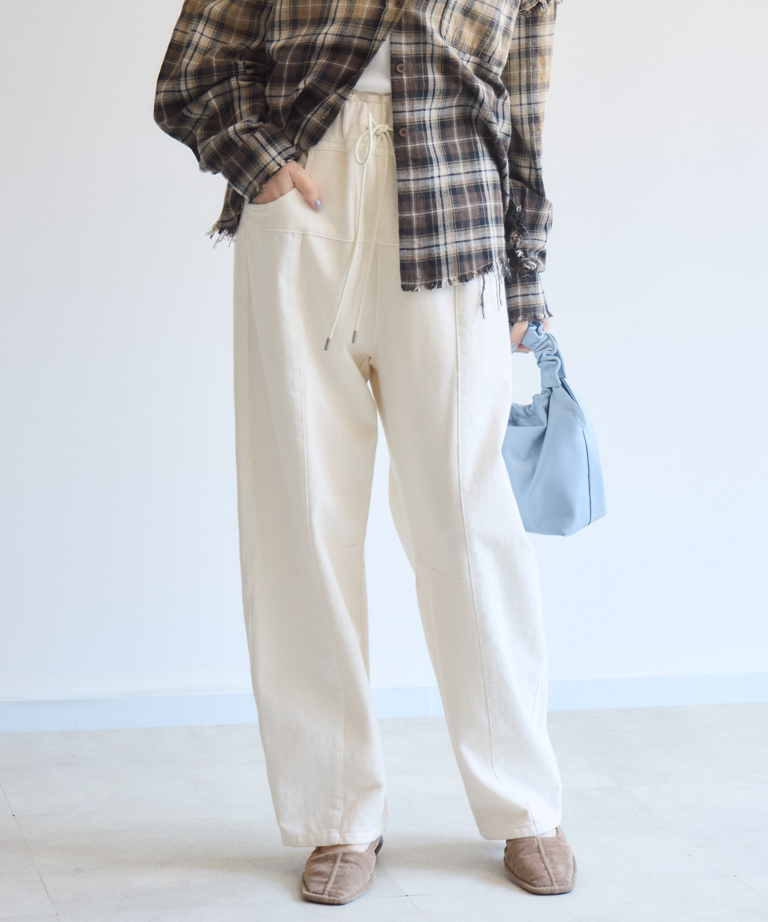 Dignite Collier ガーメントダイサイド切替パンツ | IKG crossing