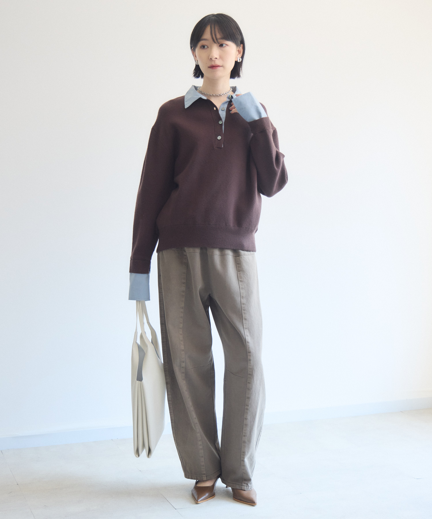 Dignite Collier ガーメントダイサイド切替パンツ | IKG crossing