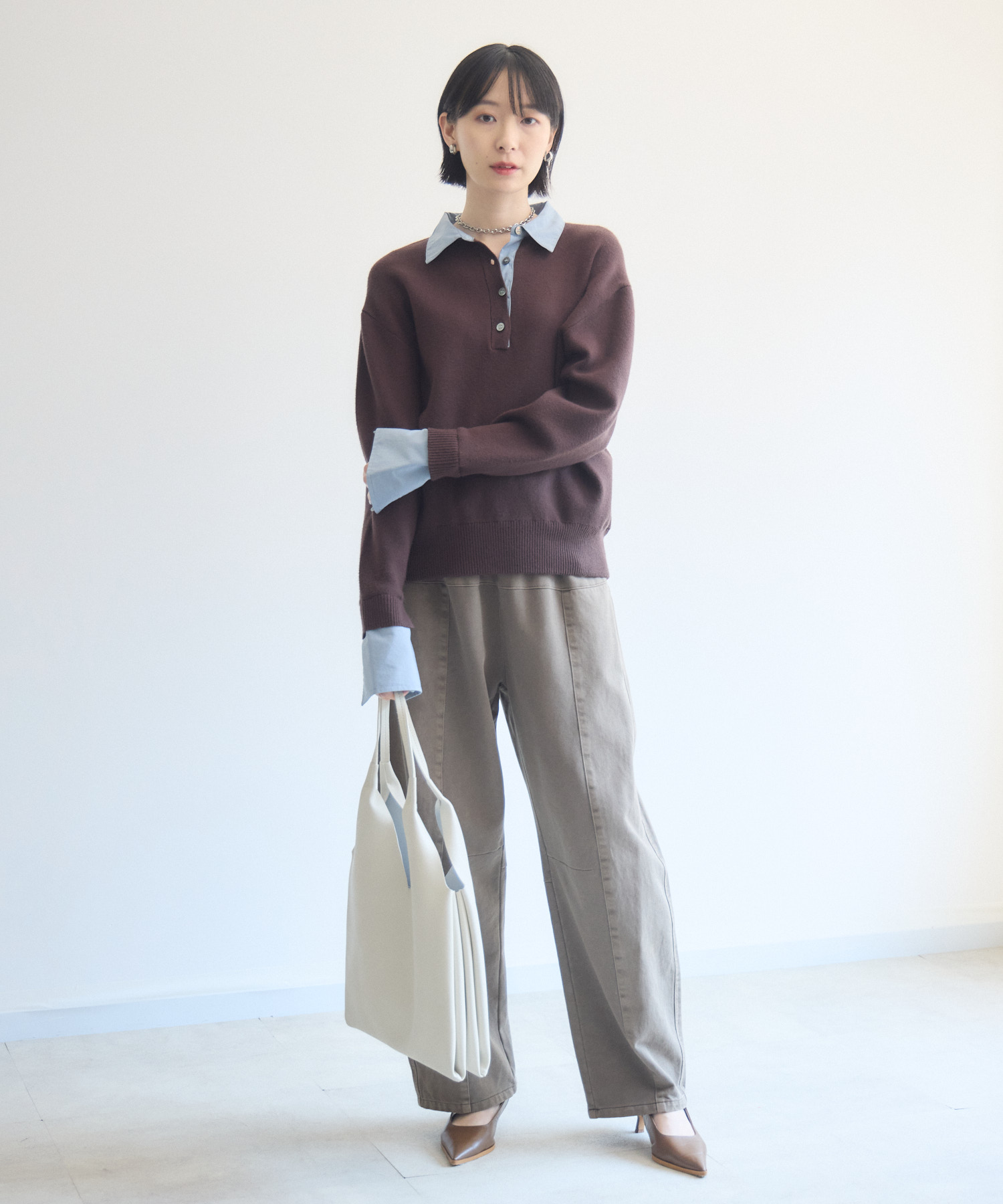 Dignite Collier ガーメントダイサイド切替パンツ | IKG crossing