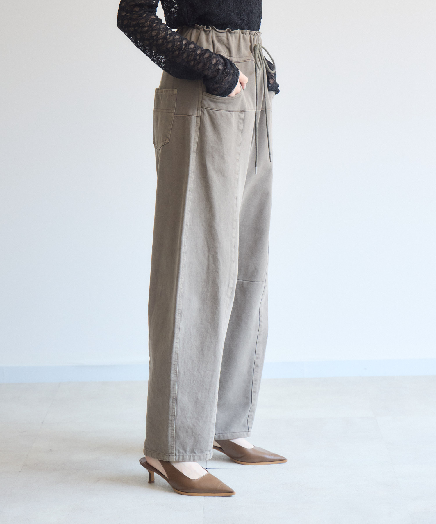 Dignite Collier ガーメントダイサイド切替パンツ | IKG crossing