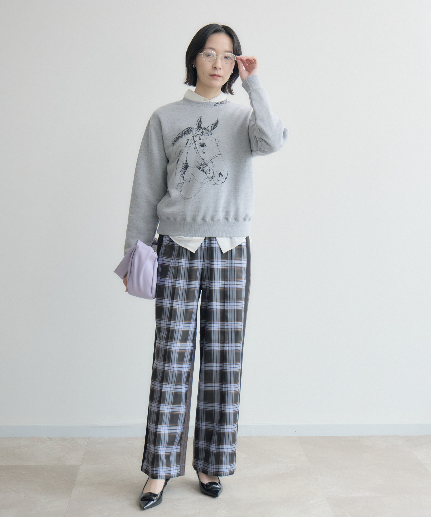 PARMIC チェック柄パンツ Mサイズ 新品タグ付き TRANOI. チェックブロックパンツ | IKG crossing