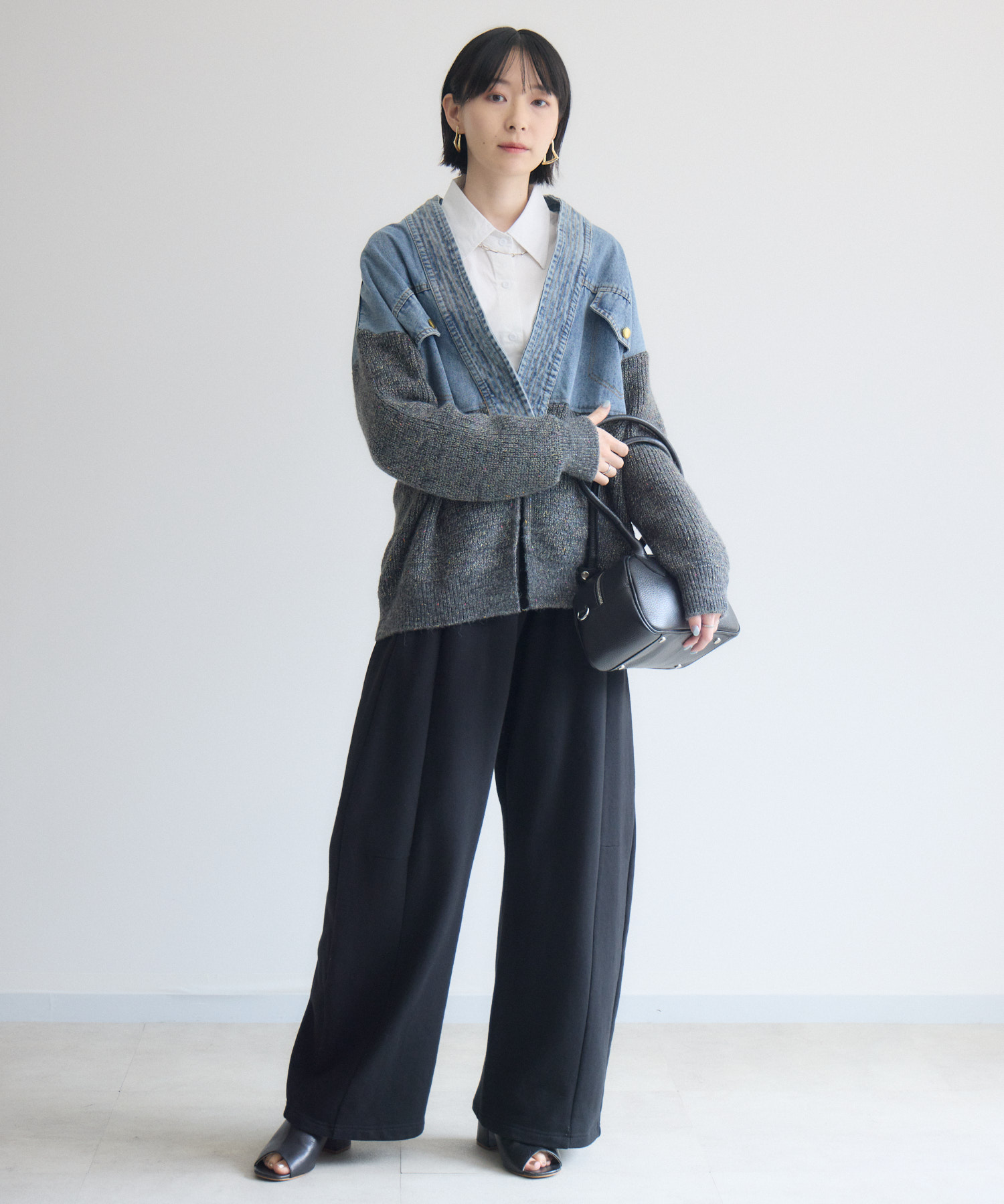 【美品】カタリスト │ スウェットパンツ サルエル ベージュ×黒 サイズ1 TRANOI. TORAワッペンカーブスウェットパンツ | IKG crossing