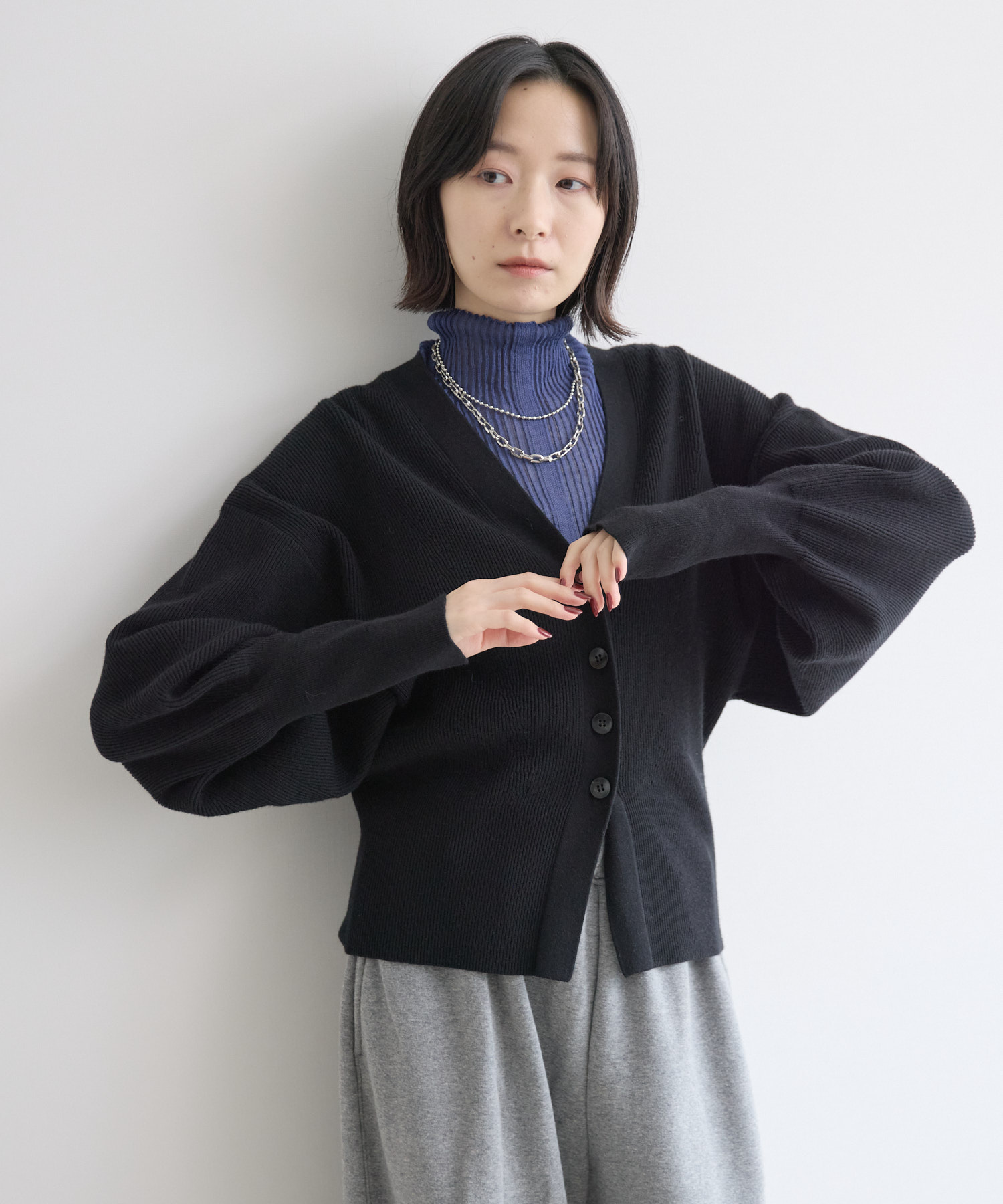 Dignite Collier 片畦ニットカーデイガン | IKG crossing