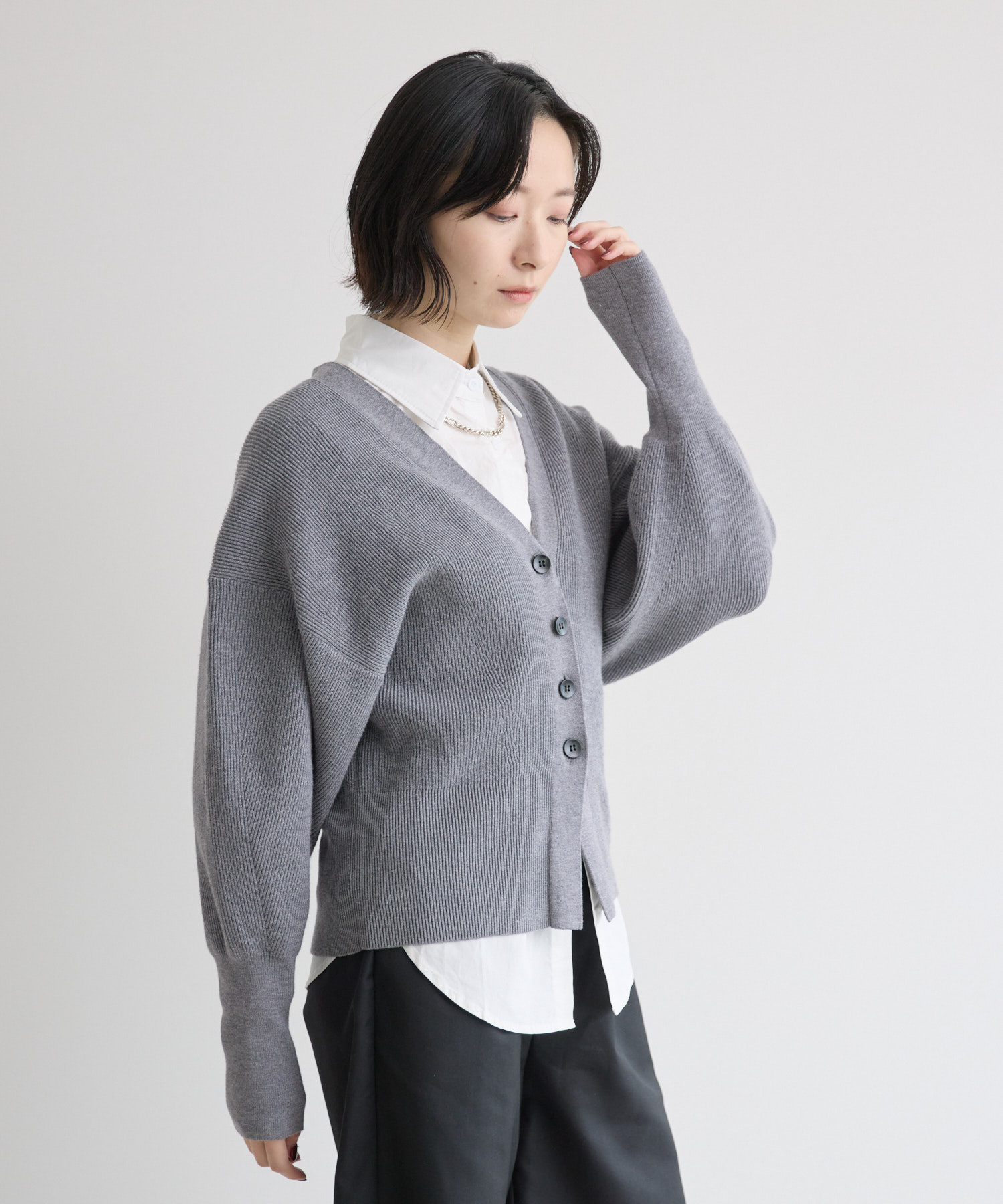Dignite Collier 片畦ニットカーデイガン | IKG crossing